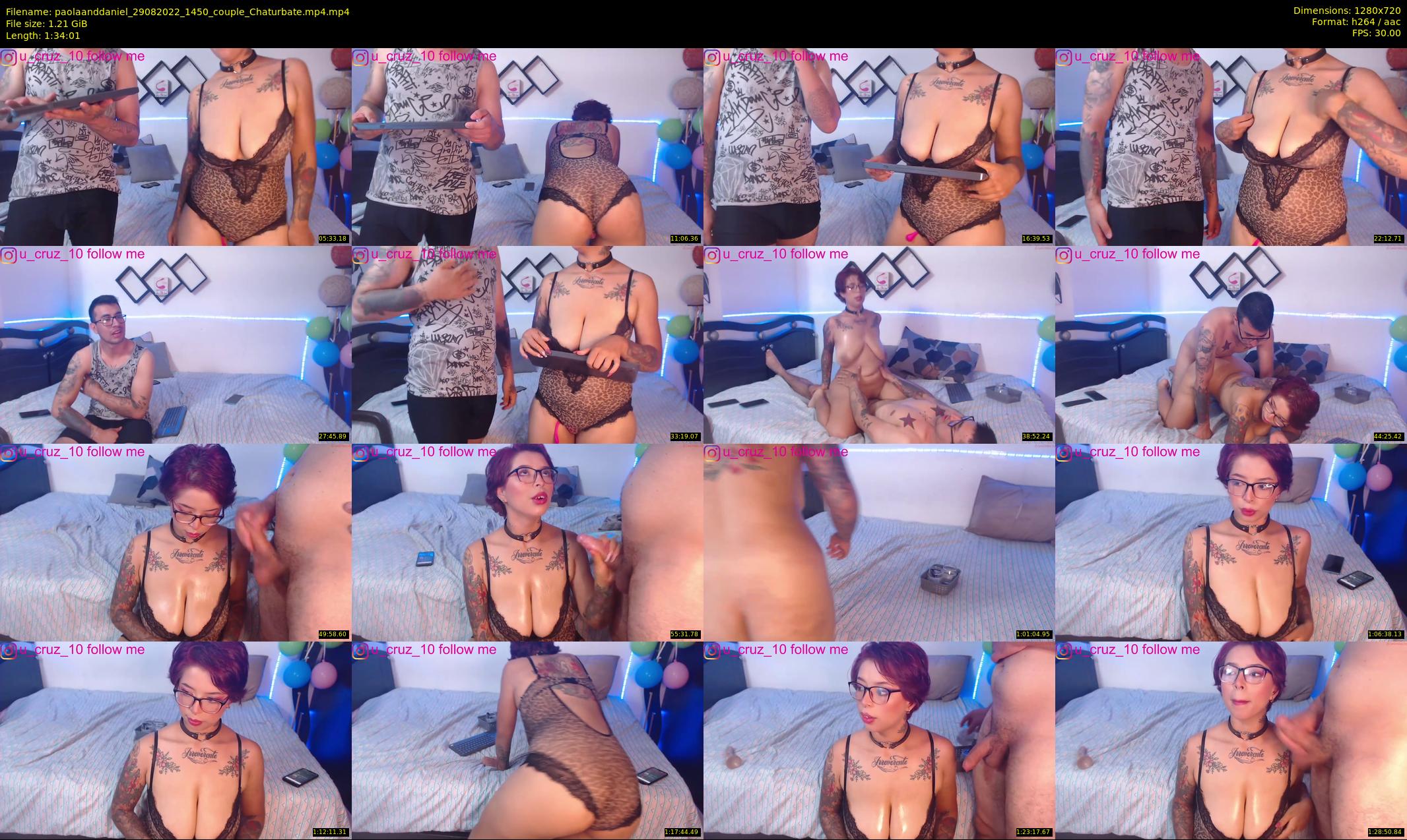 paolaanddaniel — 95 minute Chaturbate couple cam show recording, 720p, Aug 29, 2022