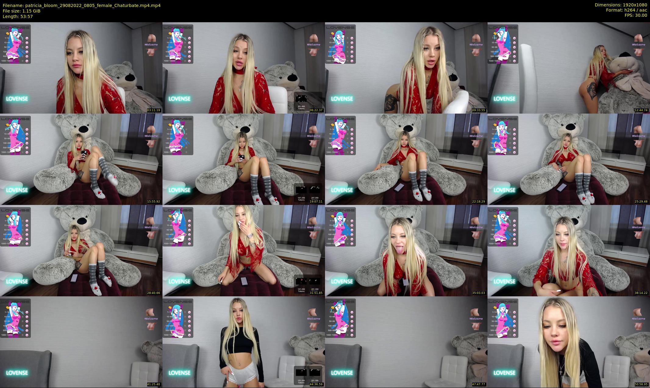 patricia_bloom — 54 minute Chaturbate female cam show recording, 1080p, Aug 29, 2022