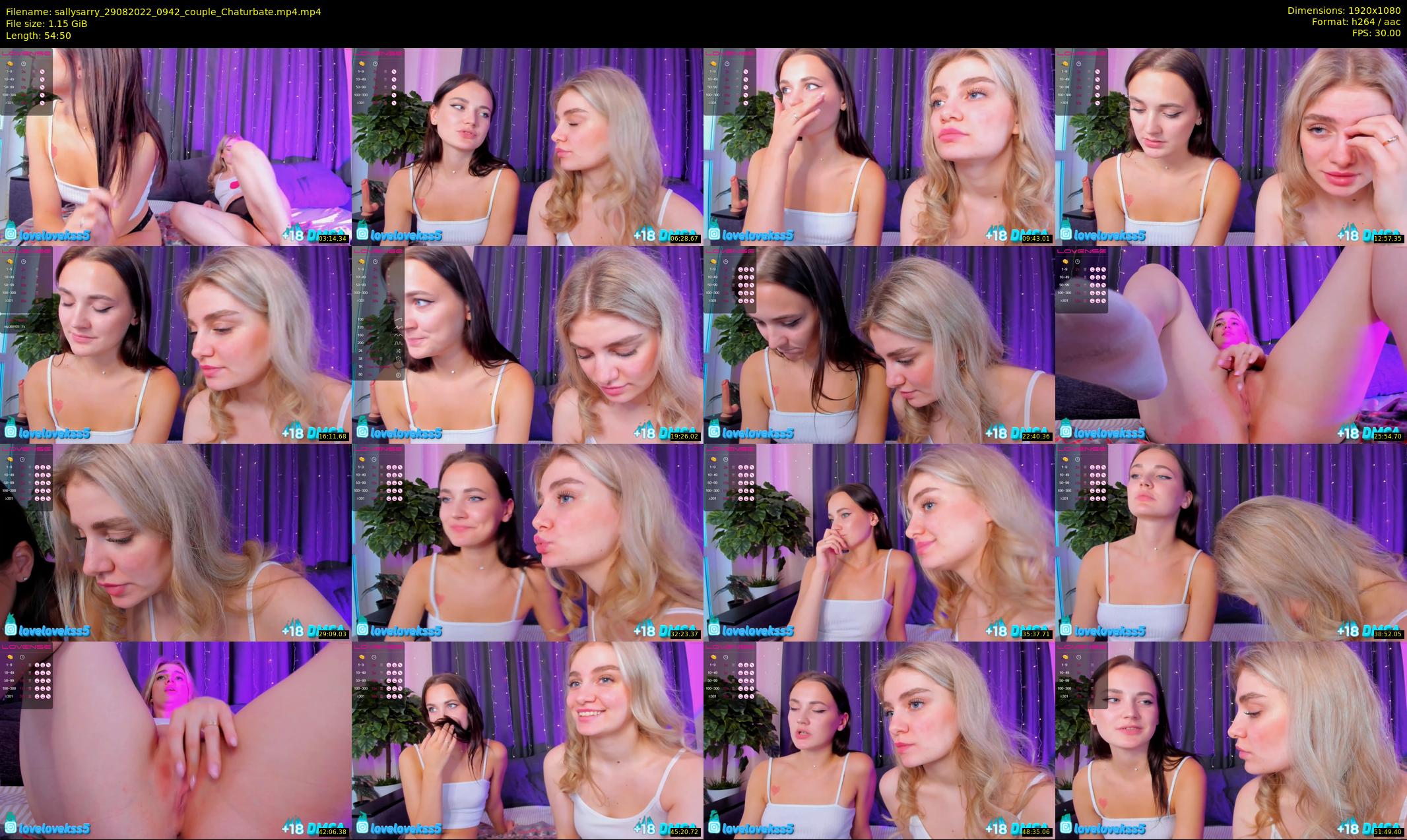sallysarry — 55 minute Chaturbate couple cam show recording, 1080p, Aug 29, 2022