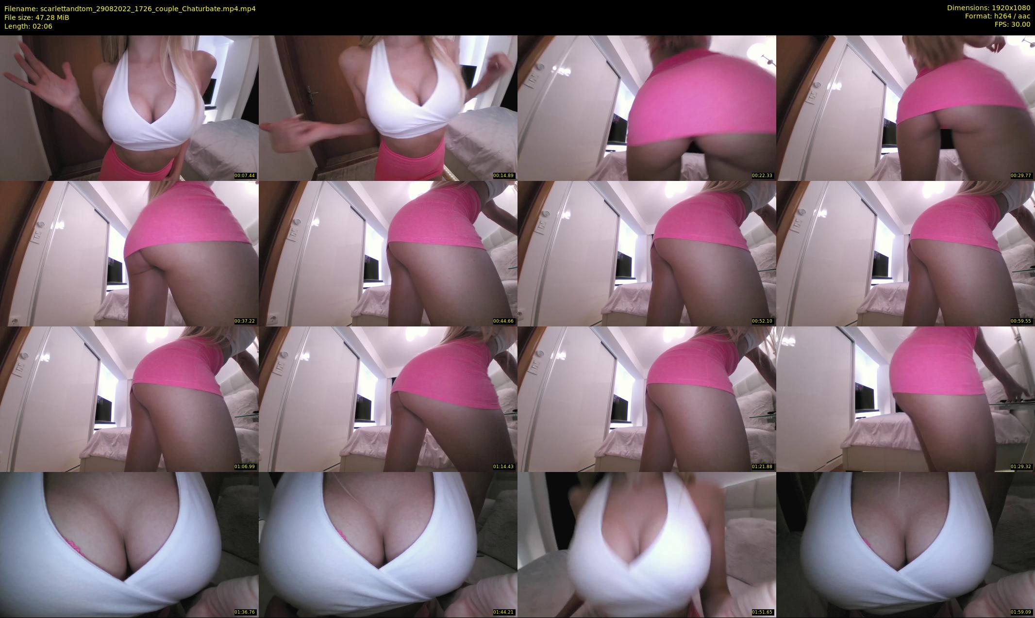 scarlettandtom — 3 minute Chaturbate couple cam show recording, 1080p, Aug 29, 2022
