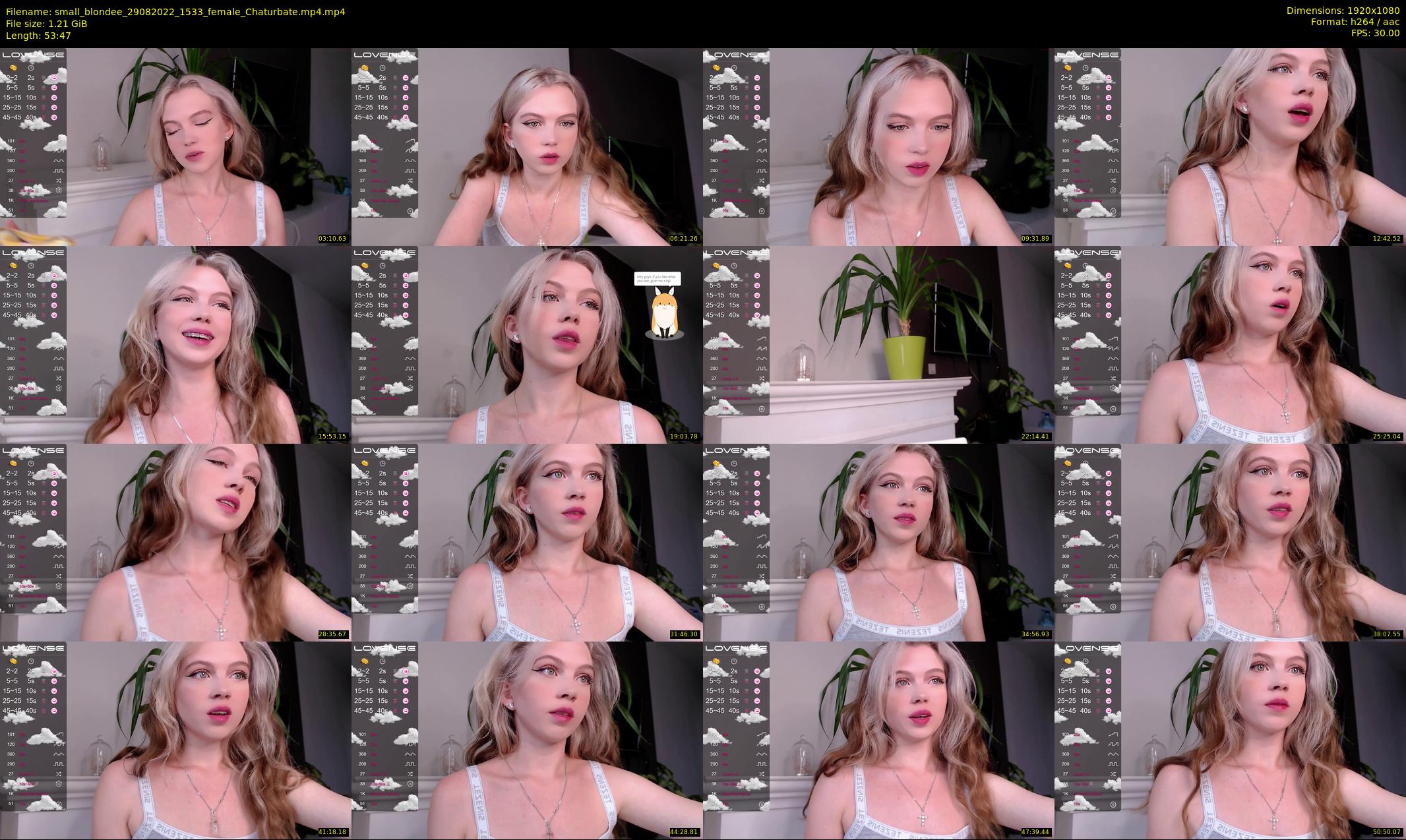 small_blondee — 54 minute Chaturbate female cam show recording, 1080p, Aug 29, 2022