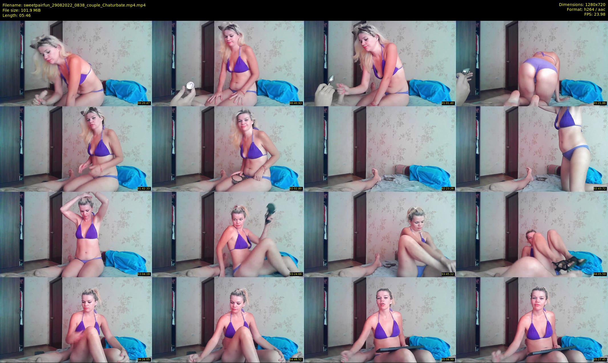 sweetpairfun — 6 minute Chaturbate couple cam show recording, 720p, Aug 29, 2022