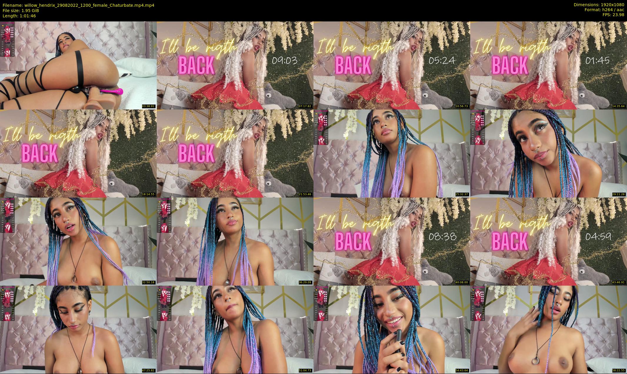 willow_hendrix — 62 minute Chaturbate female cam show recording, 1080p, Aug 29, 2022