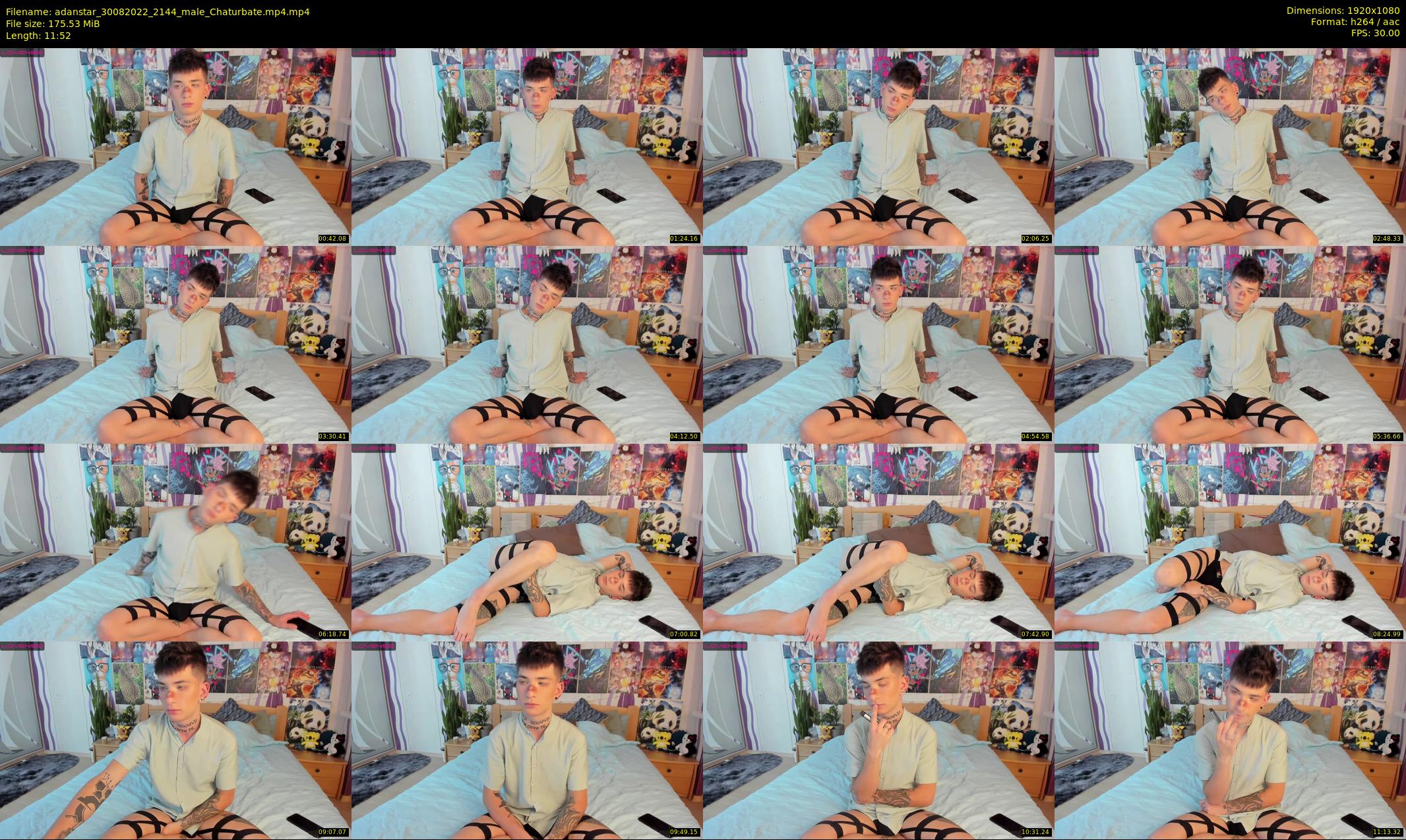 adanstar — 12 minute Chaturbate male cam show recording, 1080p, Aug 30, 2022