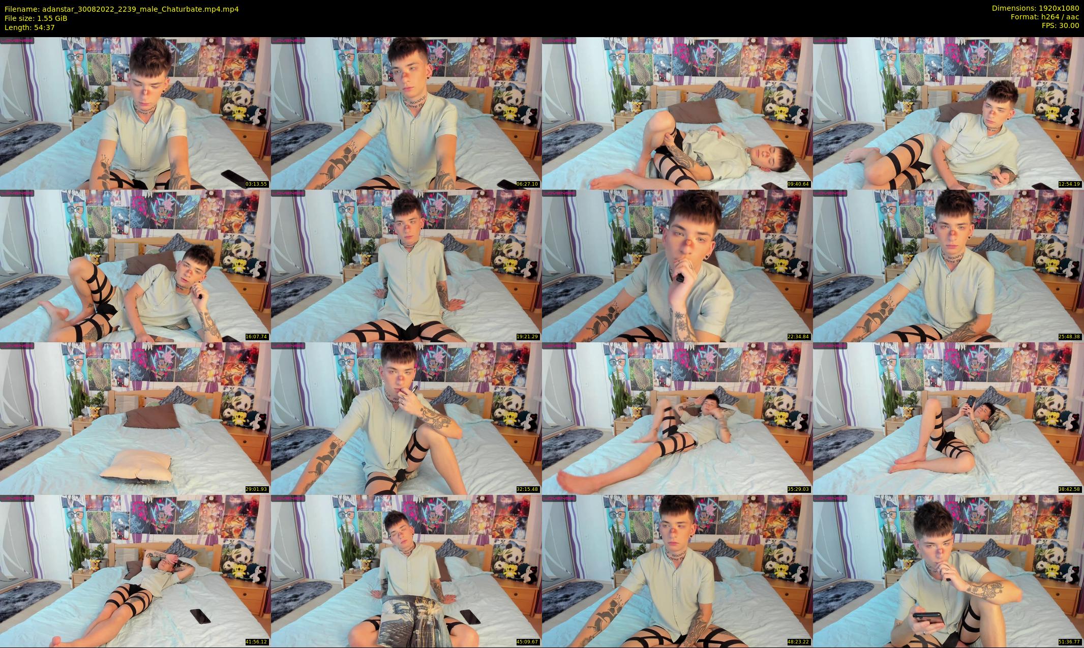adanstar — 55 minute Chaturbate male cam show recording, 1080p, Aug 30, 2022