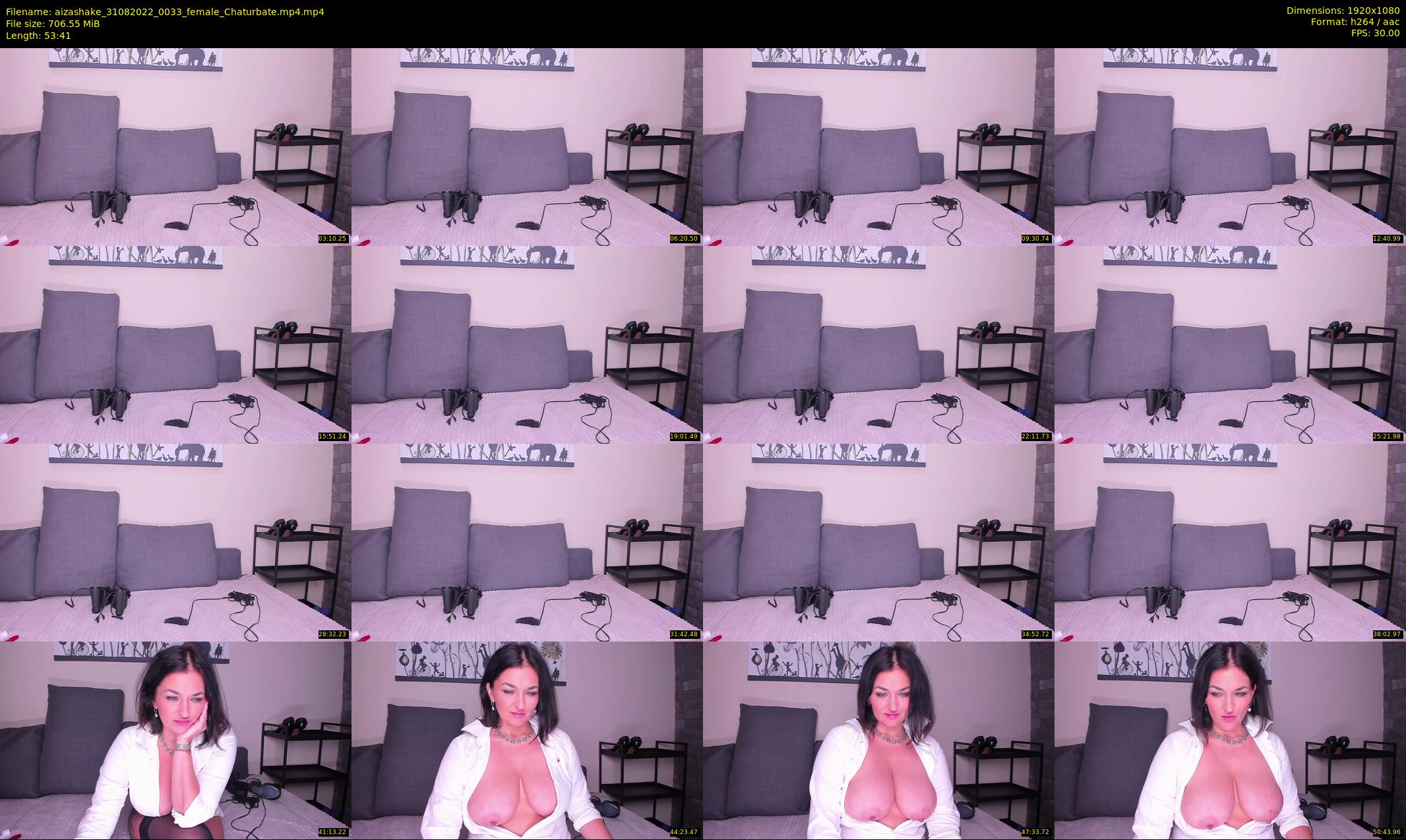 aizashake — 54 minute Chaturbate female cam show recording, 1080p, Aug 31, 2022