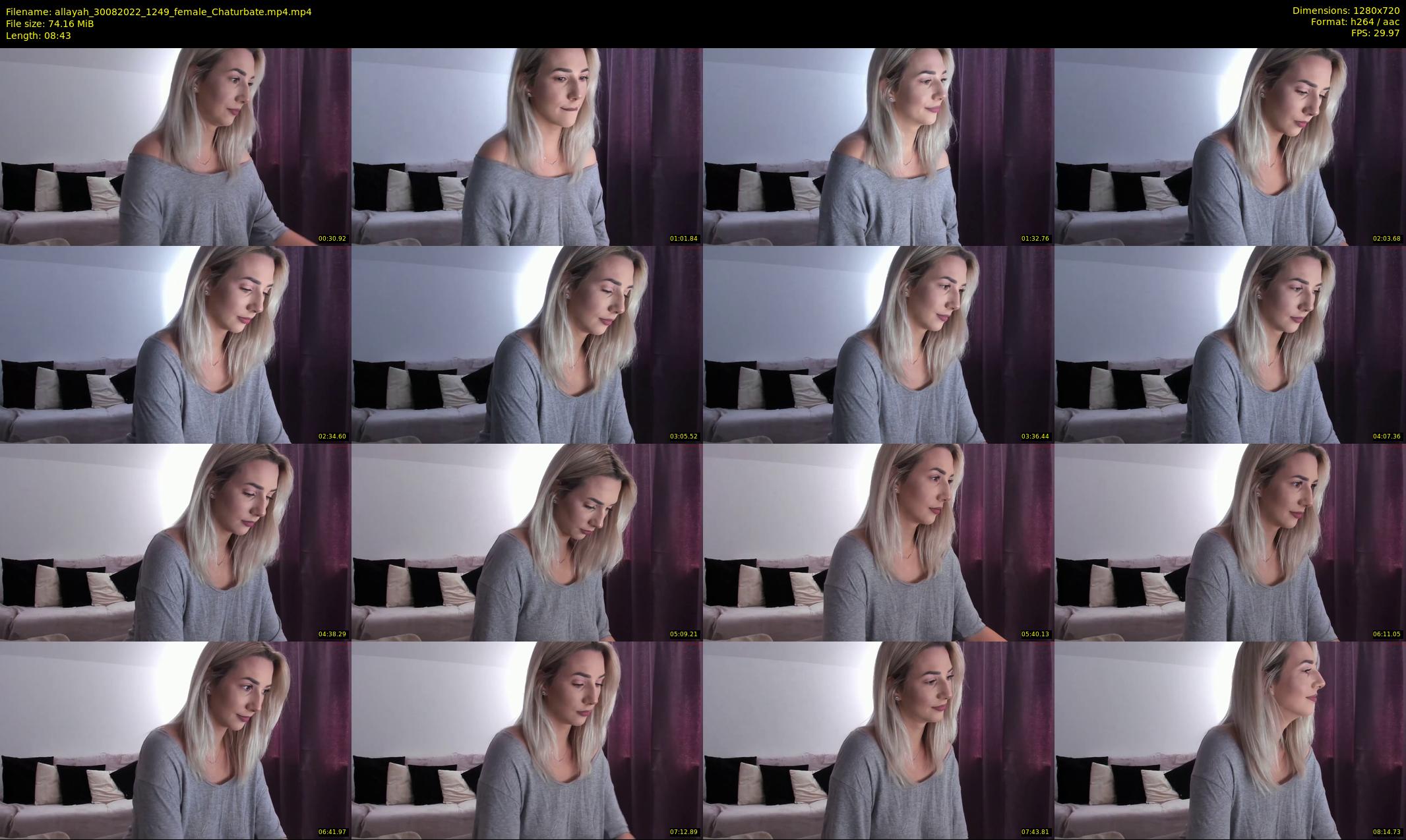 allayah — 9 minute Chaturbate female cam show recording, 720p, Aug 30, 2022