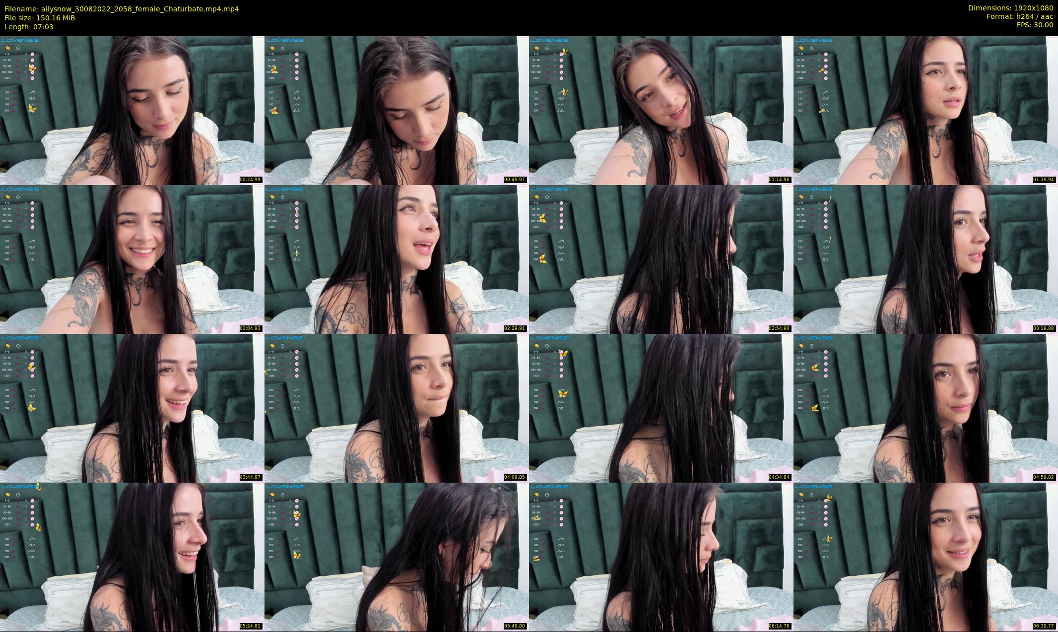 allysnow — 8 minute Chaturbate female cam show recording, 1080p, Aug 30, 2022