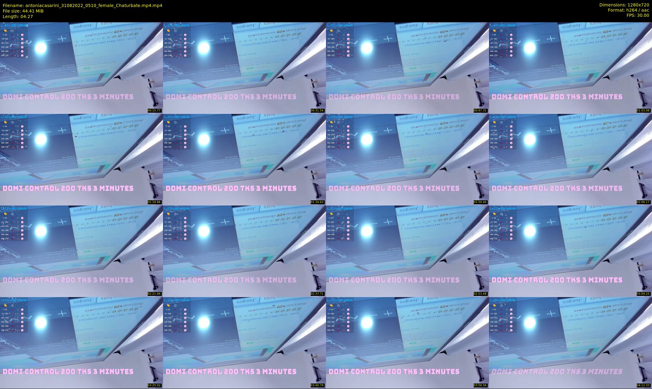 antoniacasarini — 5 minute Chaturbate female cam show recording, 720p, Aug 31, 2022