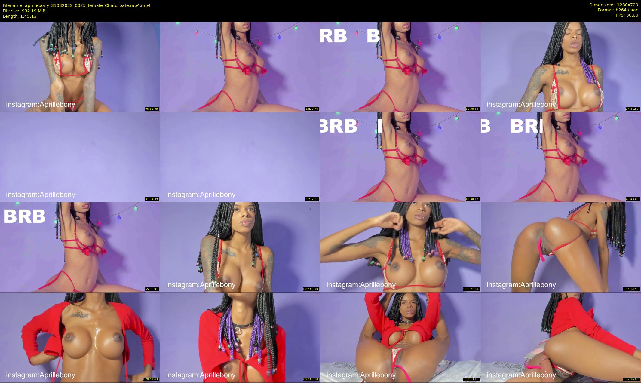 aprillebony — 106 minute Chaturbate female cam show recording, 720p, Aug 31, 2022