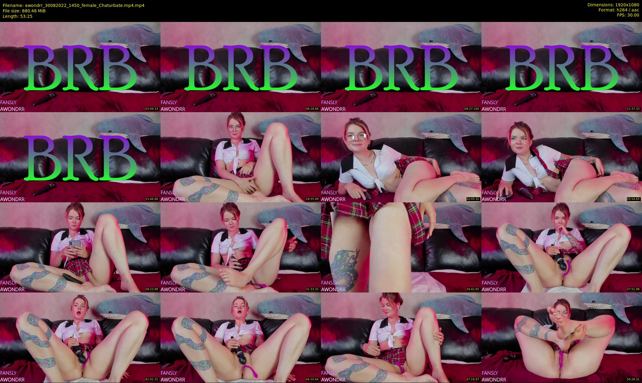 awondrr — 54 minute Chaturbate female cam show recording, 1080p, Aug 30, 2022
