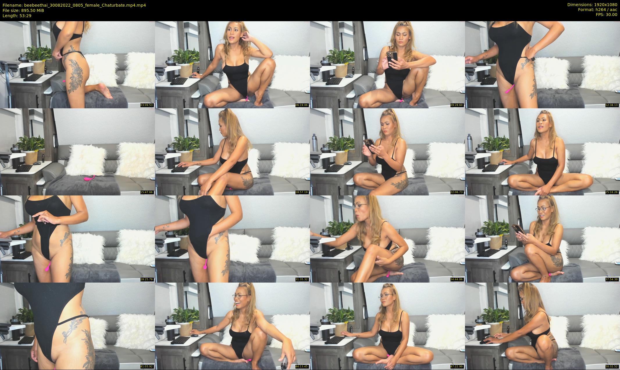 beebeethai — 54 minute Chaturbate female cam show recording, 1080p, Aug 30, 2022