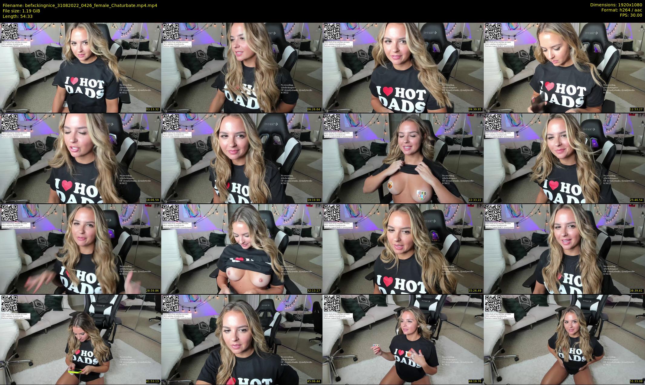 befxckingnice — 55 minute Chaturbate female cam show recording, 1080p, Aug 31, 2022