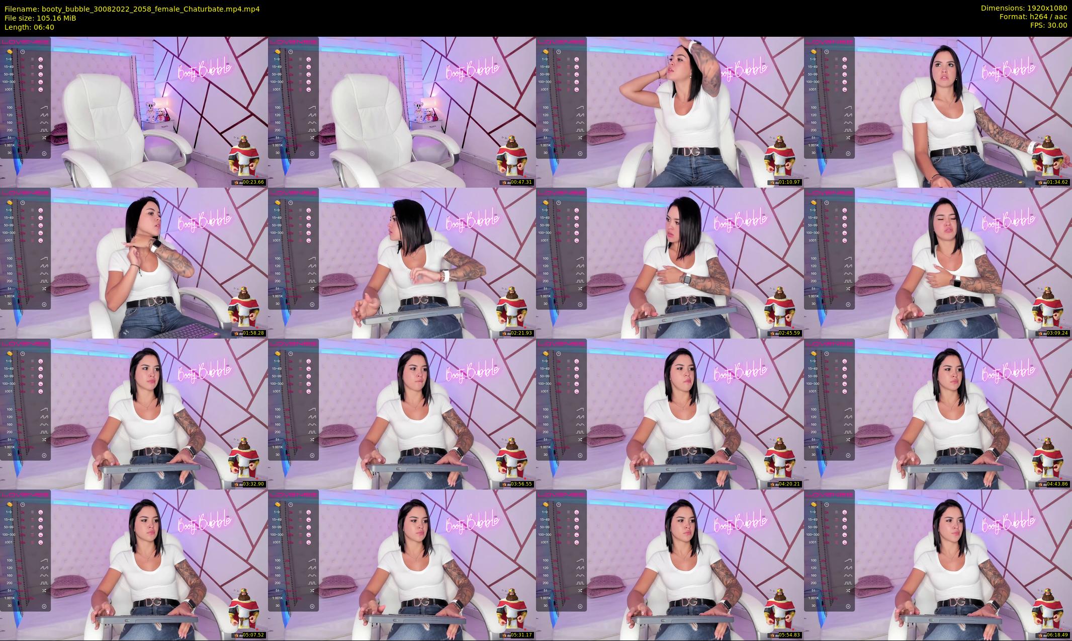 booty_bubble — 7 minute Chaturbate female cam show recording, 1080p, Aug 30, 2022
