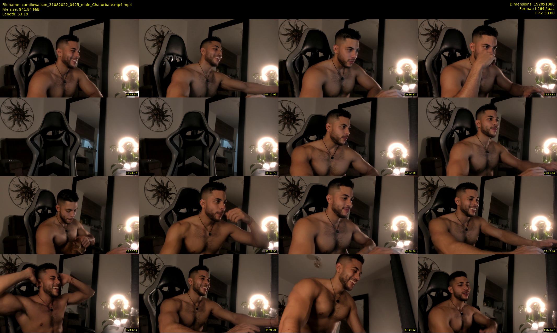camilowatson — 54 minute Chaturbate male cam show recording, 1080p, Aug 31, 2022