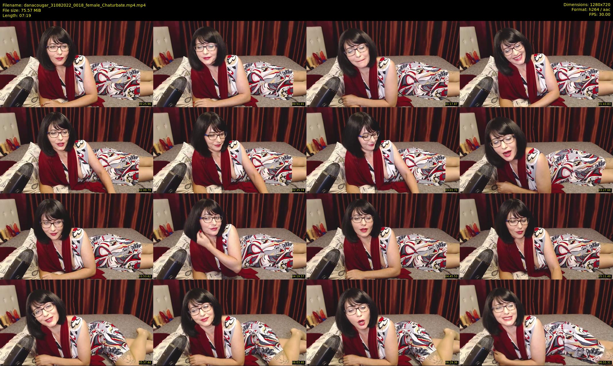 danacougar — 8 minute Chaturbate female cam show recording, 720p, Aug 31, 2022