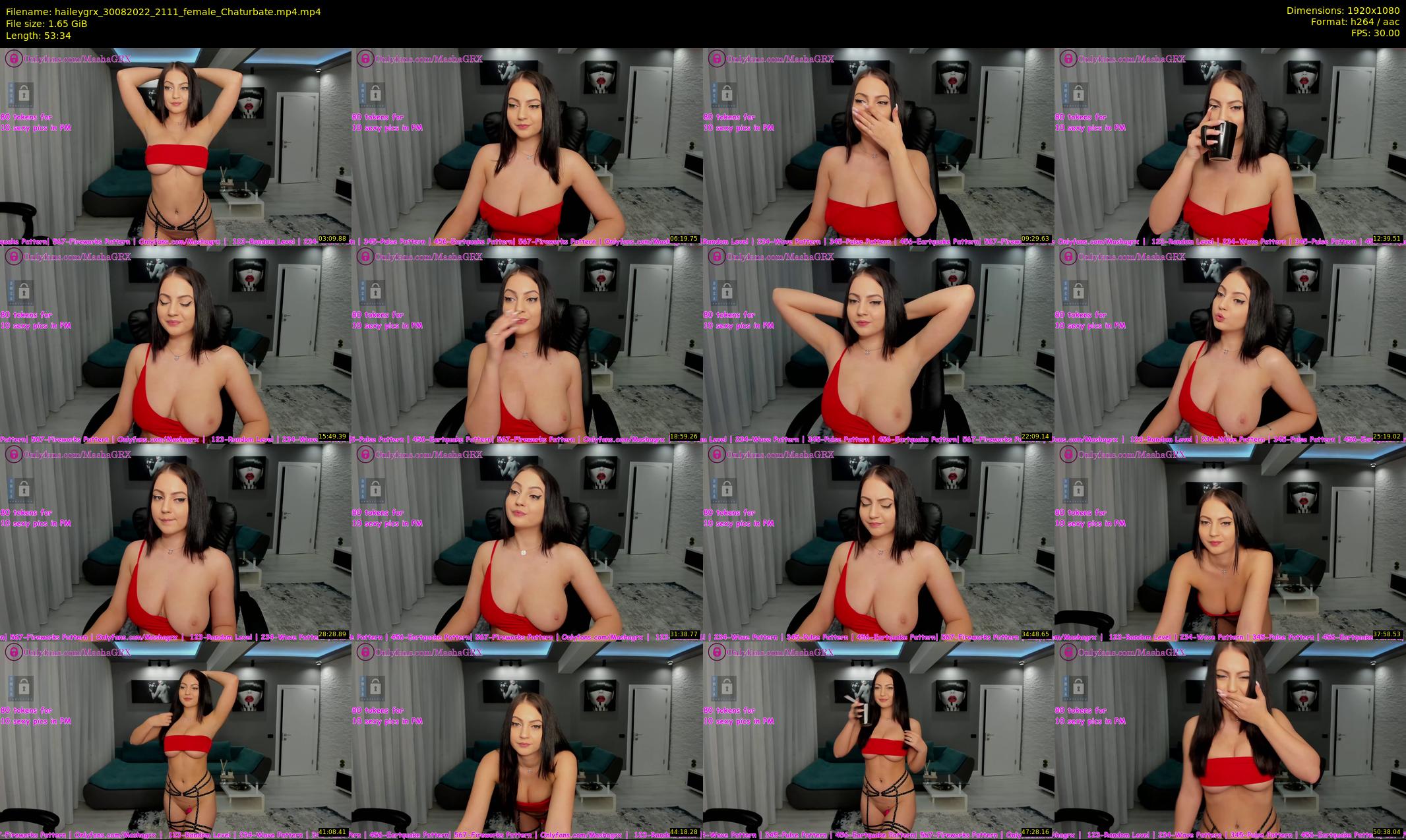 haileygrx — 54 minute Chaturbate female cam show recording, 1080p, Aug 30, 2022
