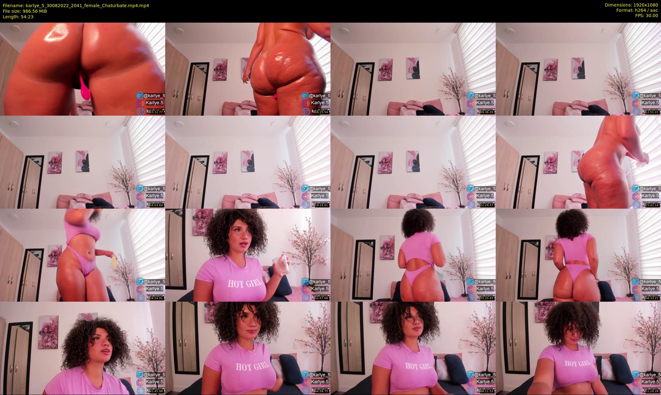 karlye_5 — 55 minute Chaturbate female cam show recording, 1080p, Aug 30, 2022