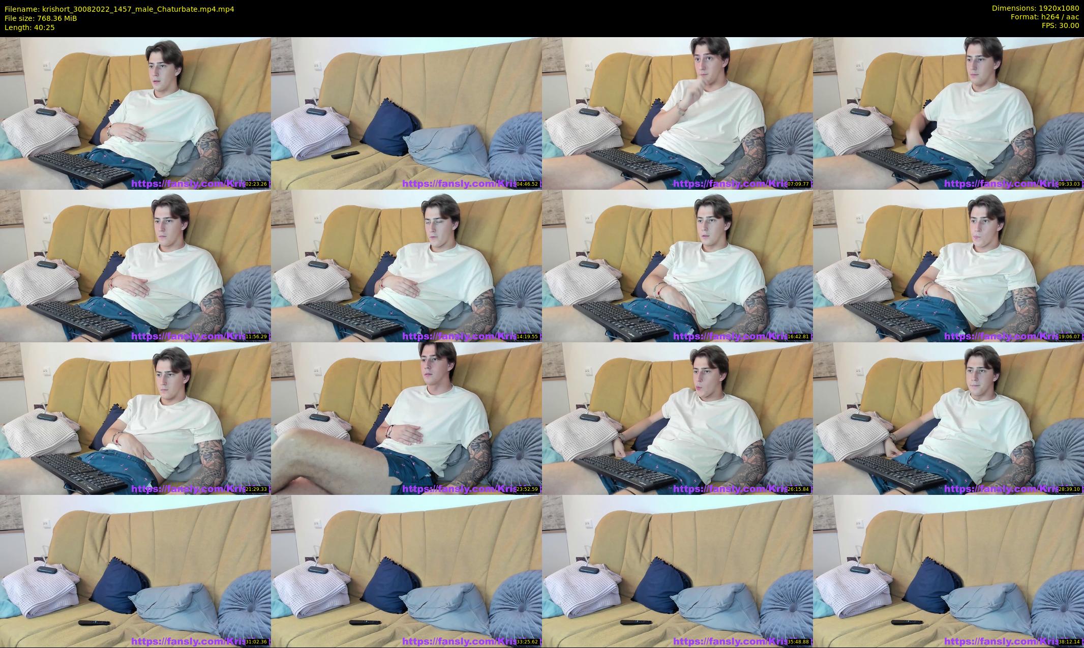 krishort — 41 minute Chaturbate male cam show recording, 1080p, Aug 30, 2022