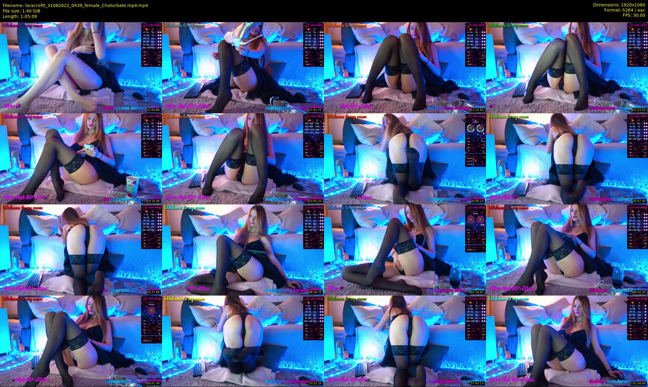 laracroftt — 66 minute Chaturbate female cam show recording, 1080p, Aug 31, 2022