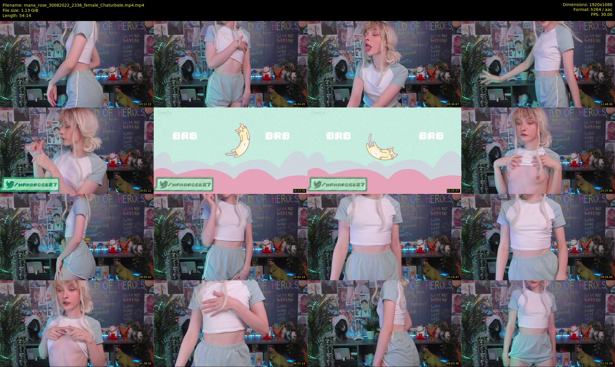 mana_rose — 55 minute Chaturbate female cam show recording, 1080p, Aug 30, 2022
