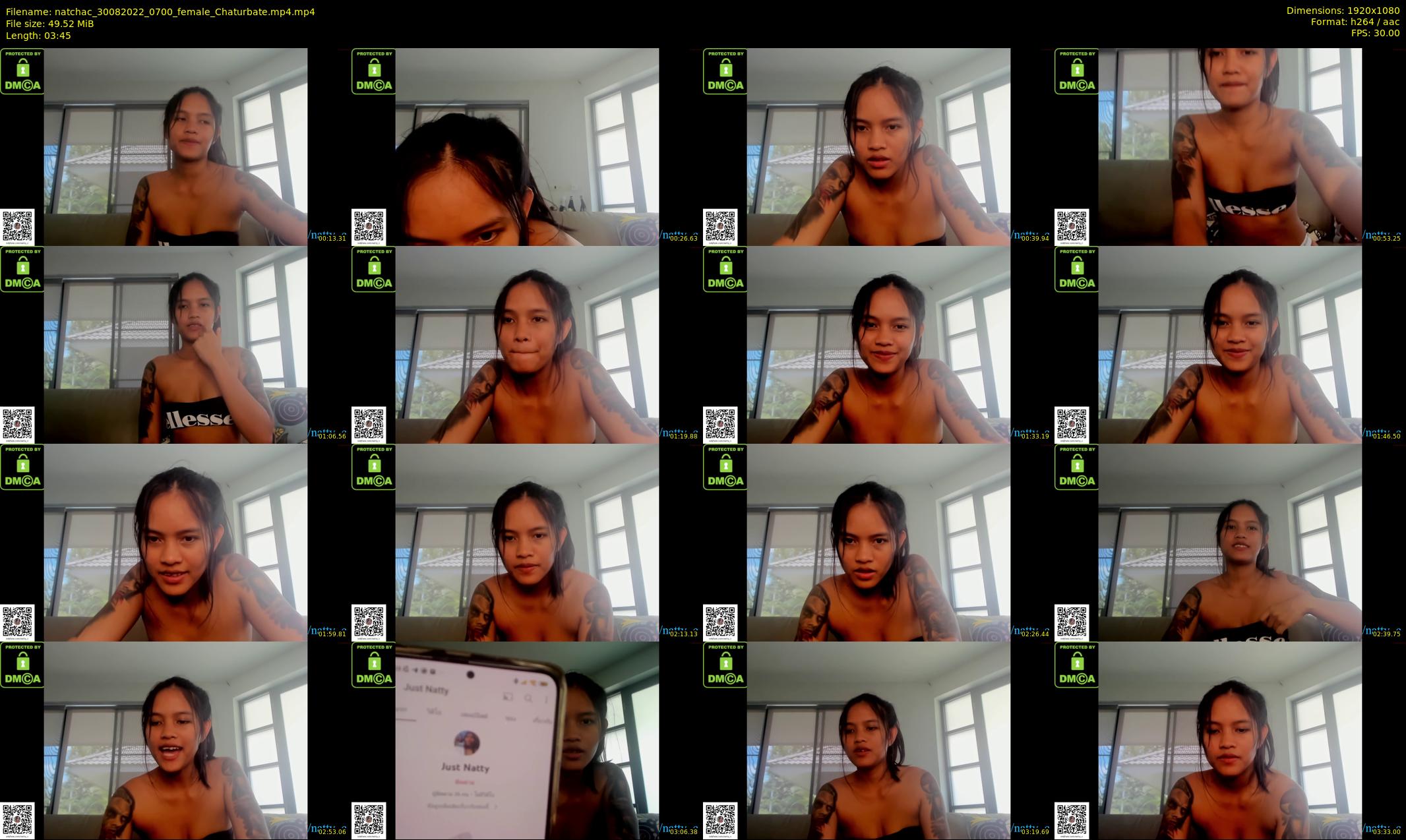 natchac — 4 minute Chaturbate female cam show recording, 1080p, Aug 30, 2022