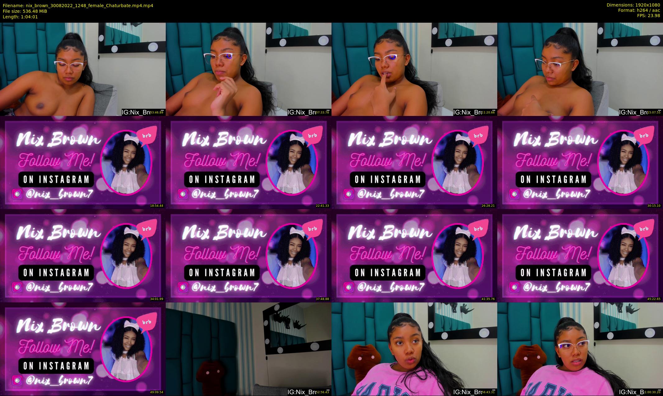 nix_brown — 65 minute Chaturbate female cam show recording, 1080p, Aug 30, 2022