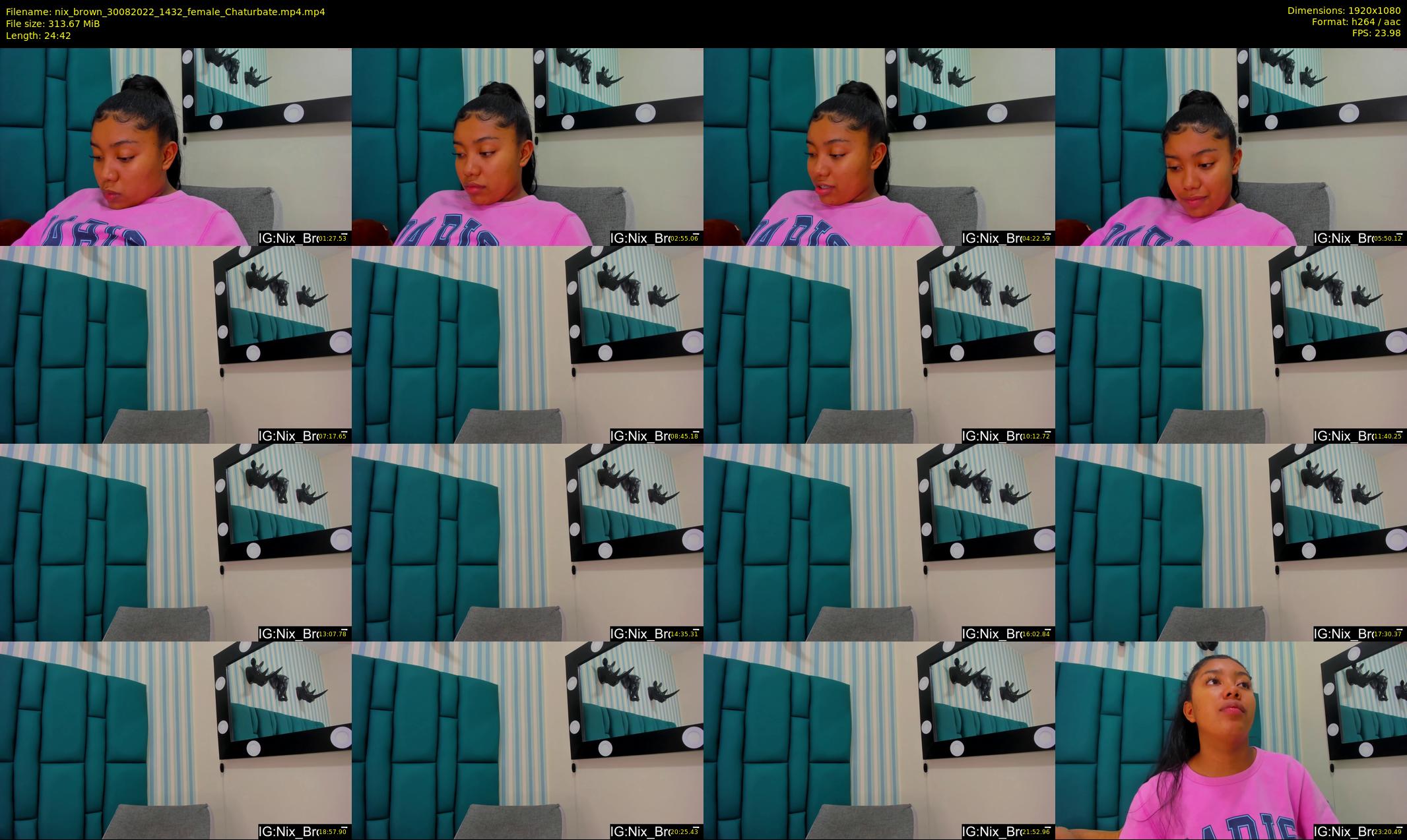 nix_brown — 25 minute Chaturbate female cam show recording, 1080p, Aug 30, 2022
