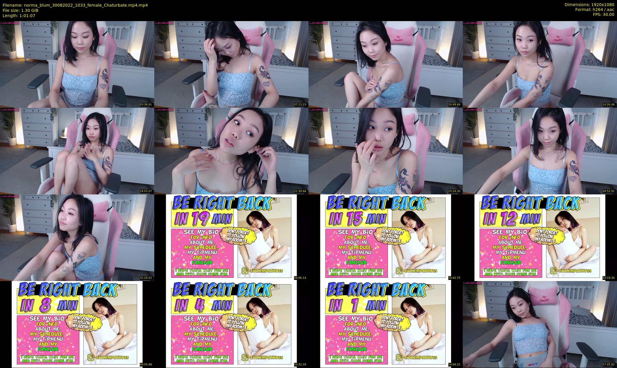 norma_blum — 62 minute Chaturbate female cam show recording, 1080p, Aug 30, 2022