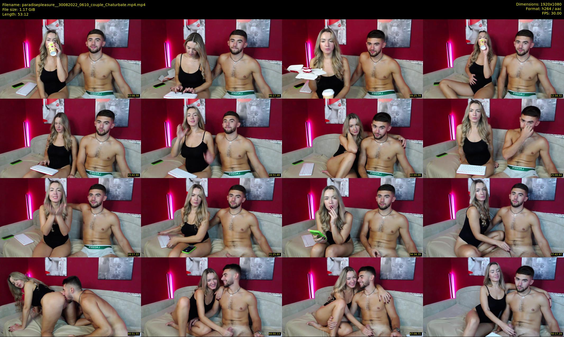 paradisepleasure_ — 54 minute Chaturbate couple cam show recording, 1080p, Aug 30, 2022