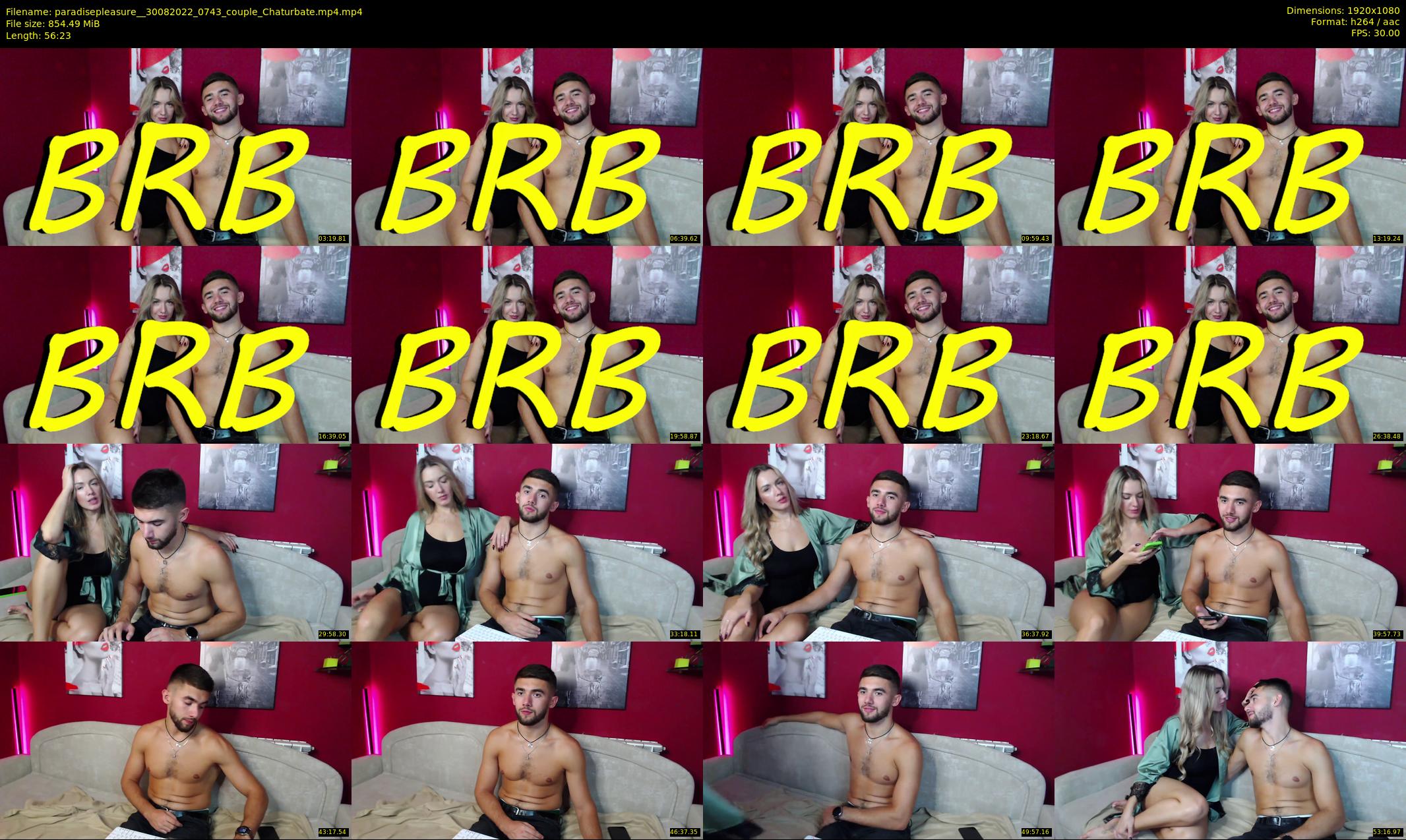 paradisepleasure_ — 57 minute Chaturbate couple cam show recording, 1080p, Aug 30, 2022