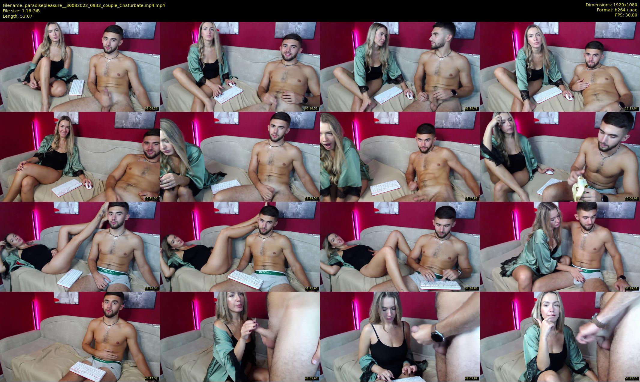 paradisepleasure_ — 54 minute Chaturbate couple cam show recording, 1080p, Aug 30, 2022