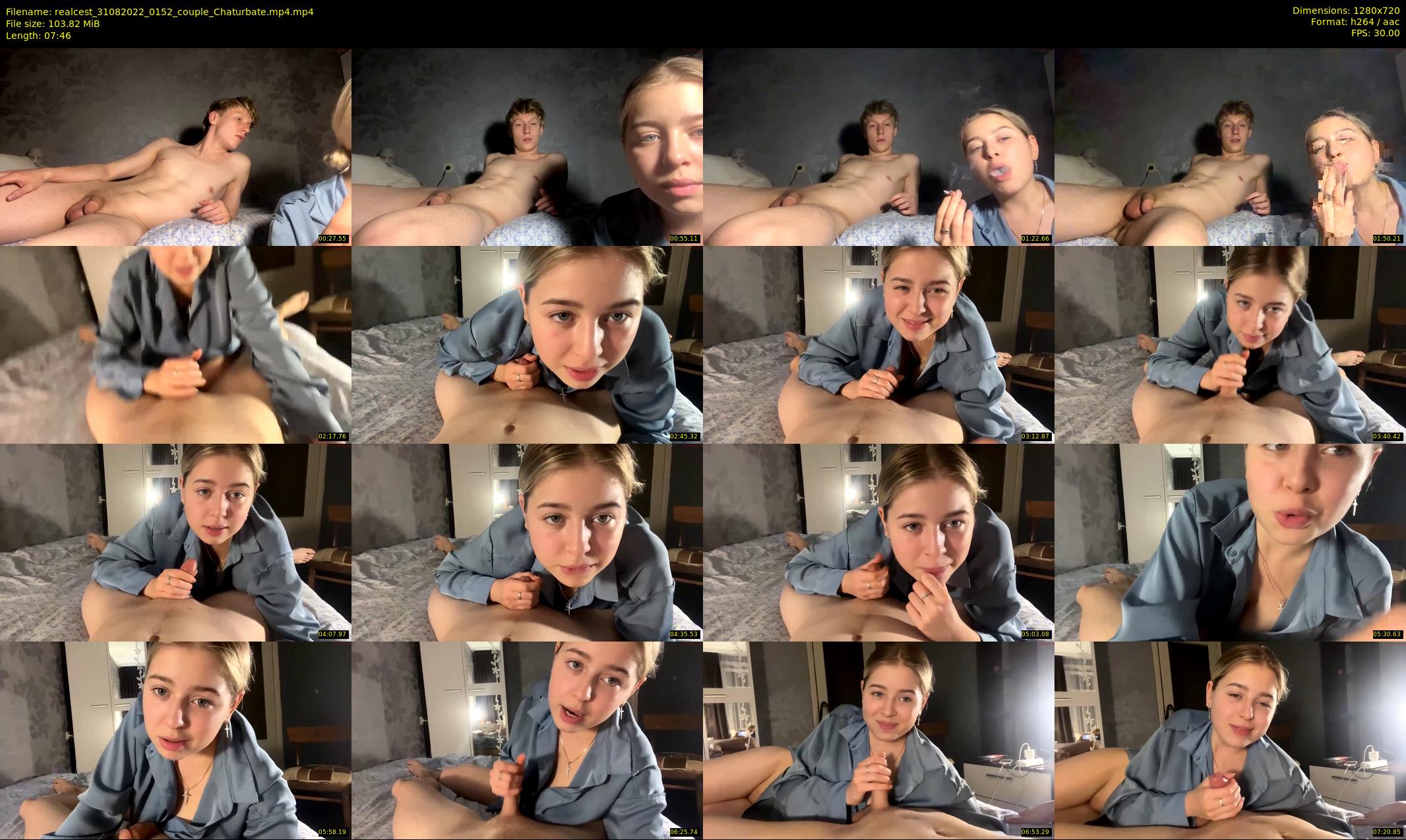 realcest — 8 minute Chaturbate couple cam show recording, 720p, Aug 31, 2022