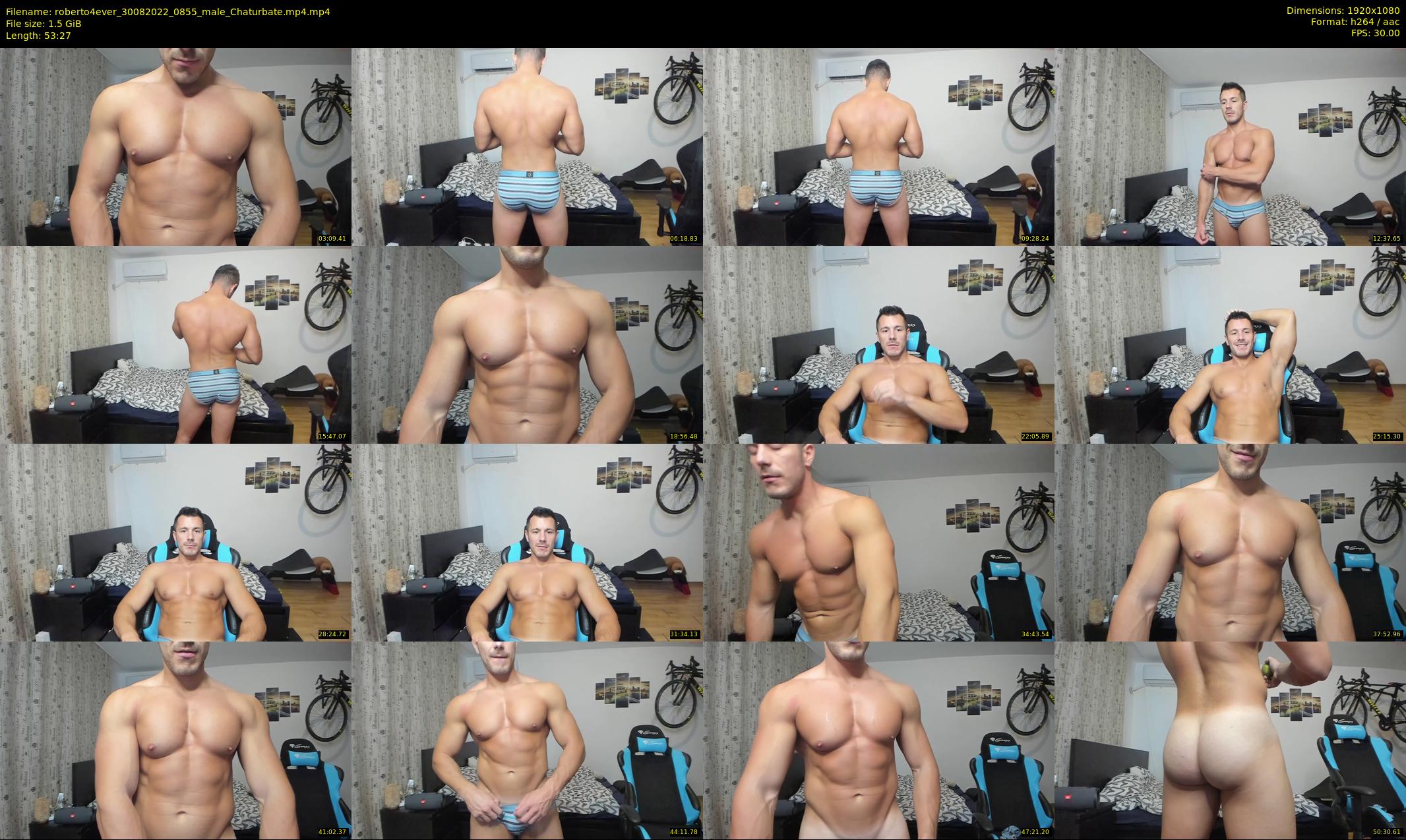 roberto4ever — 54 minute Chaturbate male cam show recording, 1080p, Aug 30, 2022