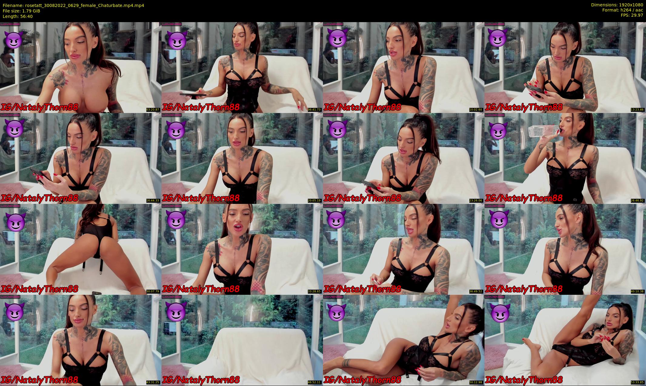 rosetatt — 57 minute Chaturbate female cam show recording, 1080p, Aug 30, 2022