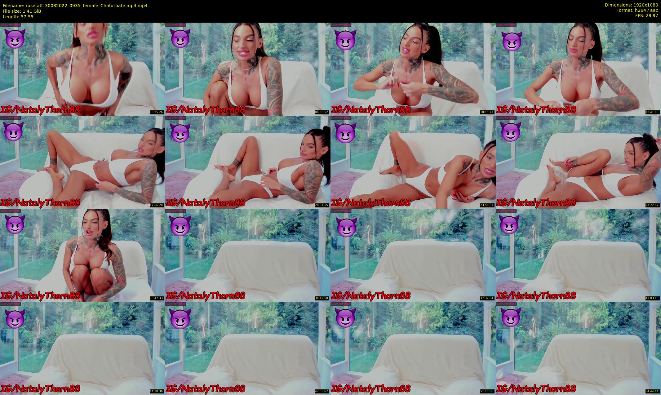 rosetatt — 58 minute Chaturbate female cam show recording, 1080p, Aug 30, 2022