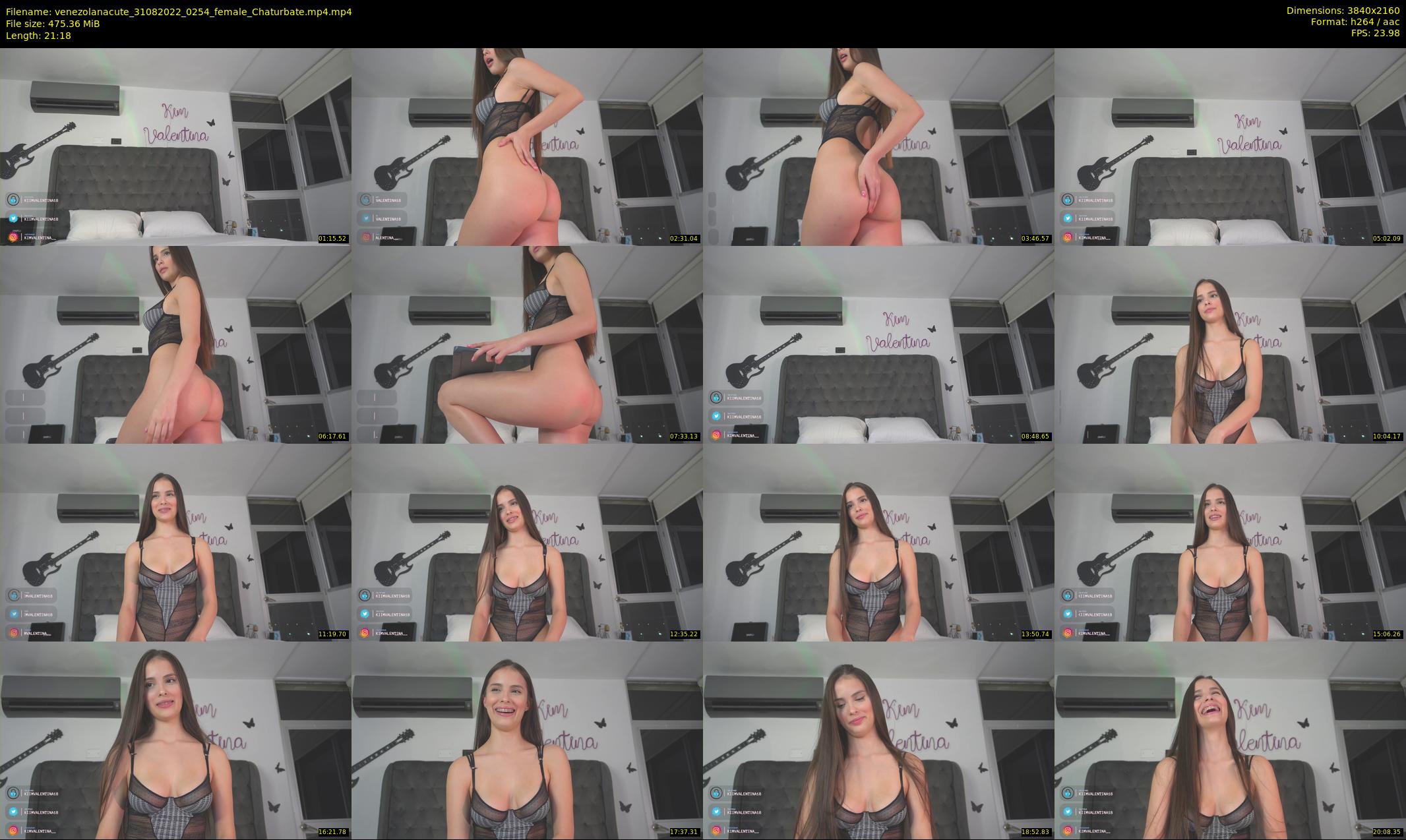 venezolanacute — 22 minute Chaturbate female cam show recording, 4K, Aug 31, 2022