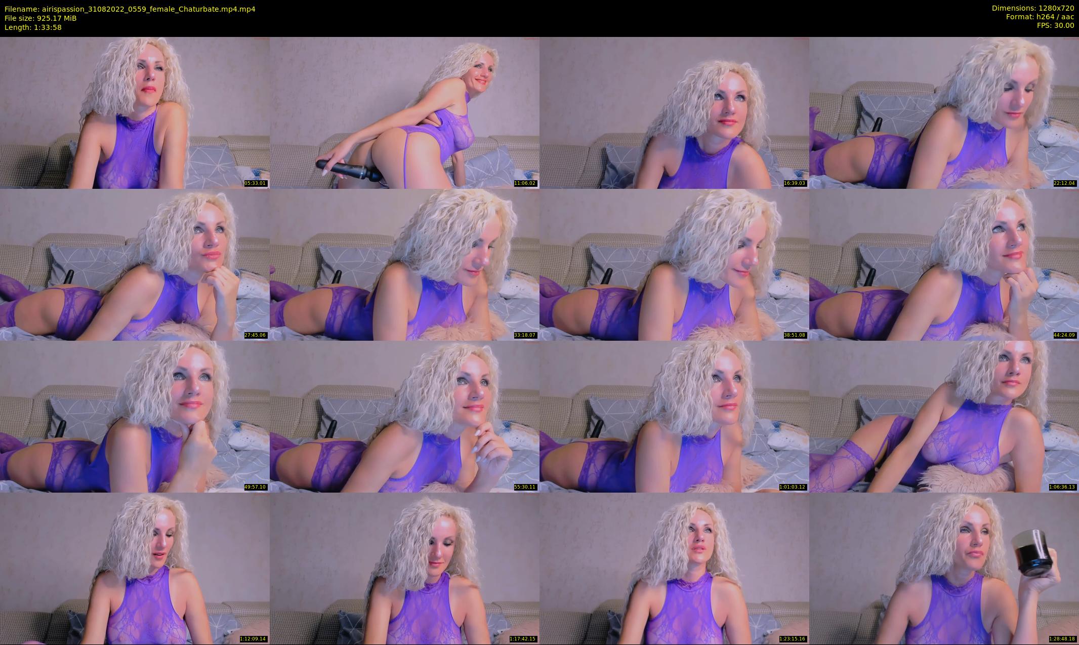 airispassion — 94 minute Chaturbate female cam show recording, 720p, Aug 31, 2022
