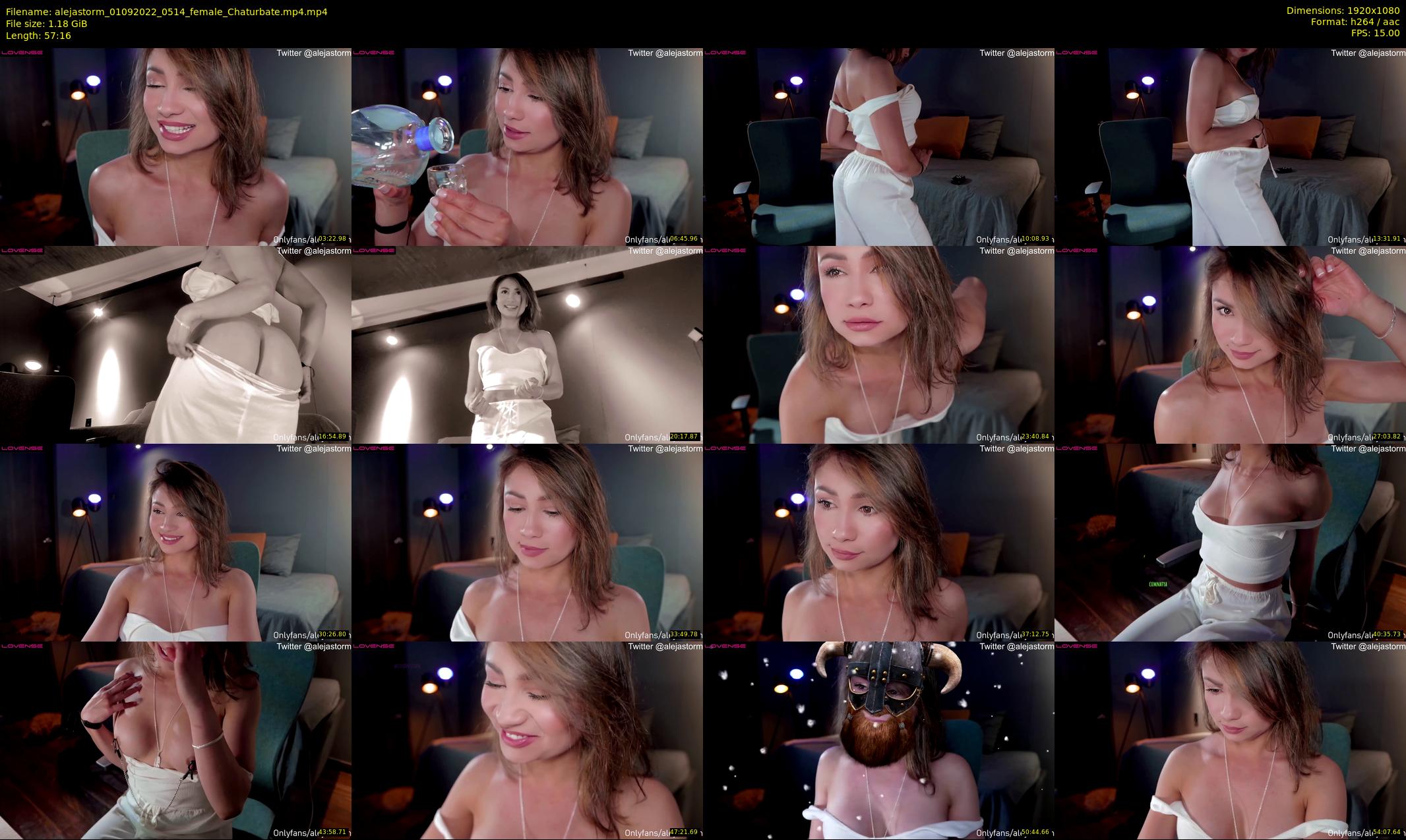 alejastorm — 58 minute Chaturbate female cam show recording, 1080p, Sep 1, 2022