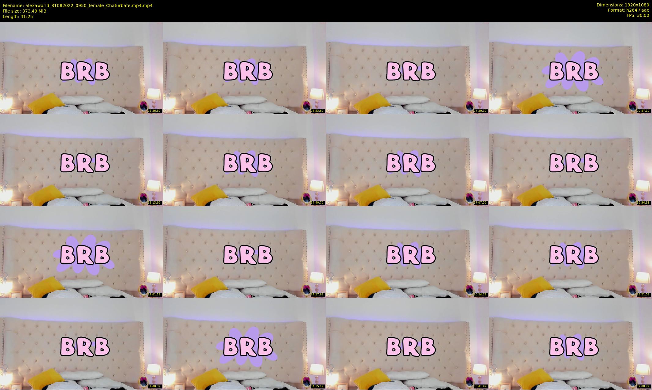 alexaworld — 42 minute Chaturbate female cam show recording, 1080p, Aug 31, 2022