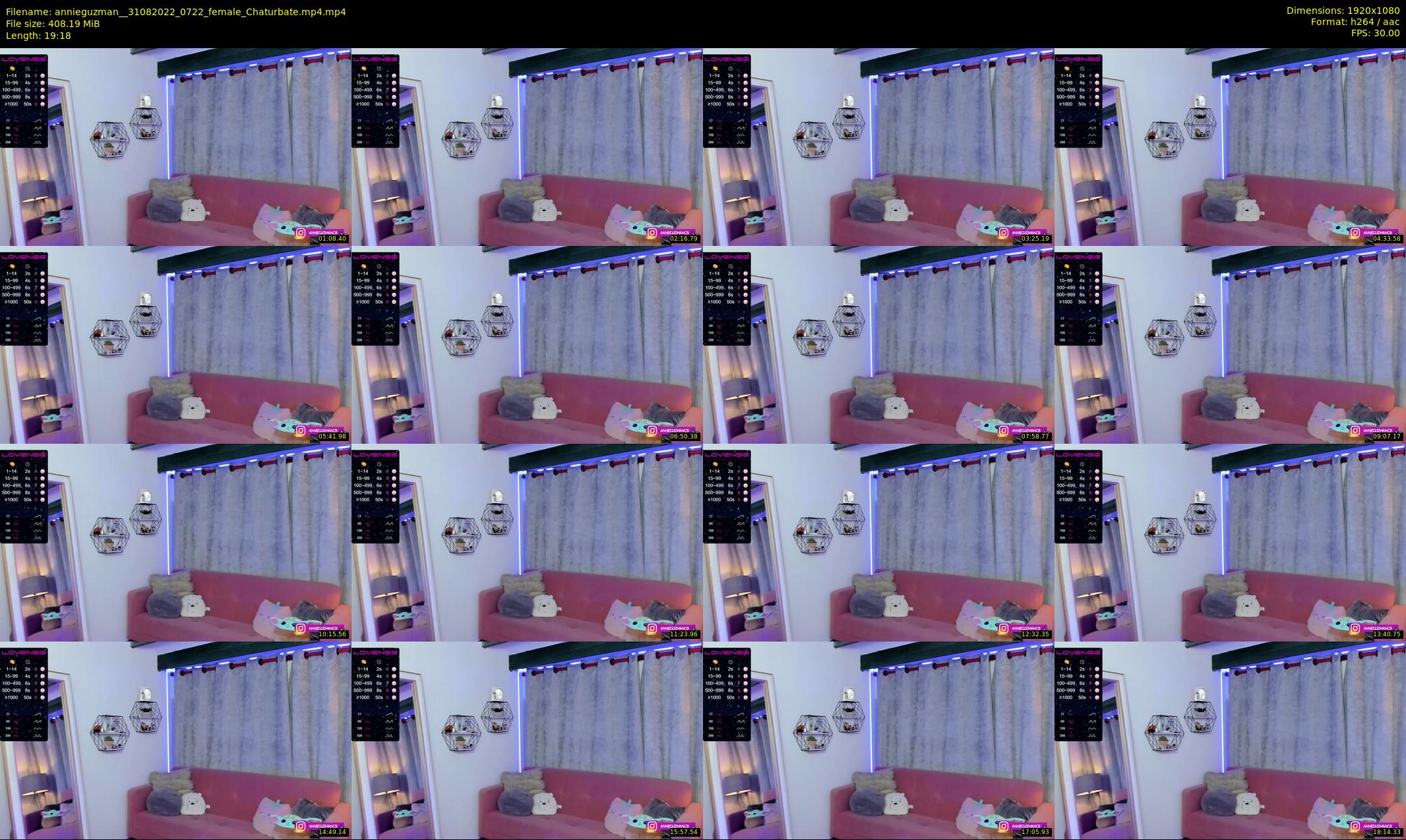 annieguzman_ — 20 minute Chaturbate female cam show recording, 1080p, Aug 31, 2022