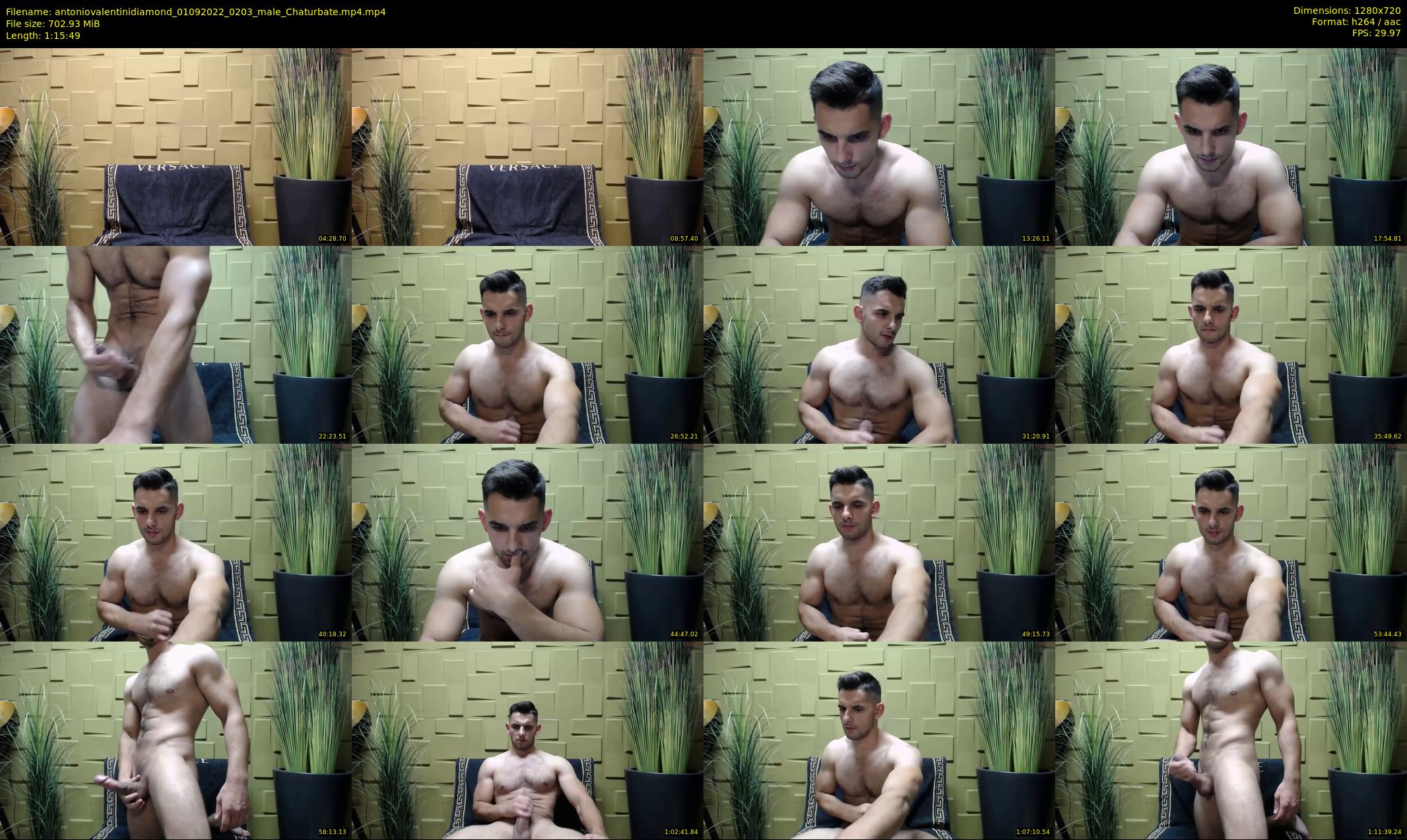 antoniovalentinidiamond — 76 minute Chaturbate male cam show recording, 720p, Sep 1, 2022