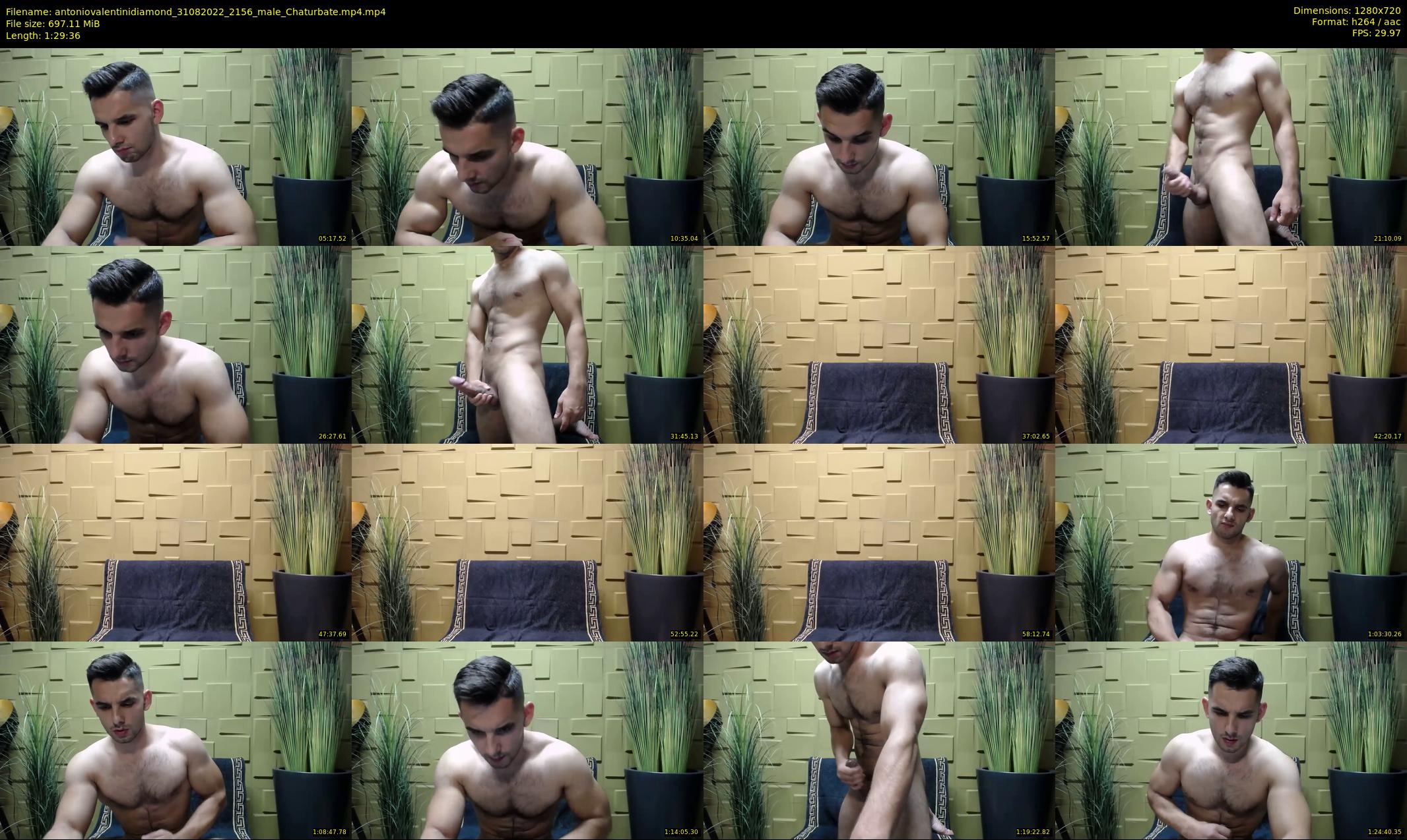 antoniovalentinidiamond — 90 minute Chaturbate male cam show recording, 720p, Aug 31, 2022