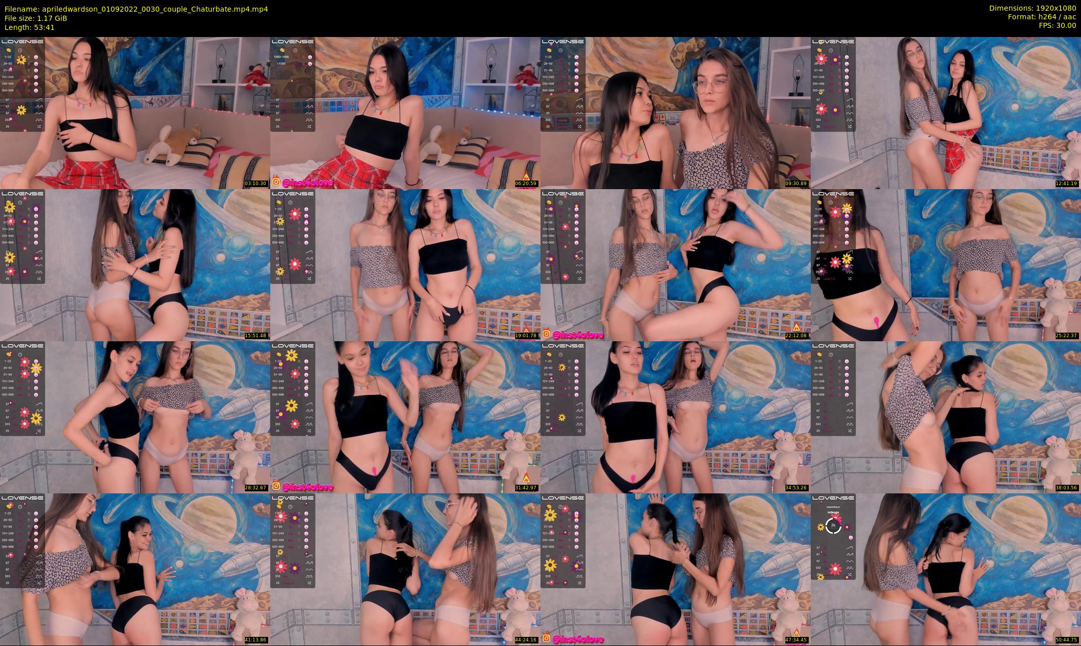 apriledwardson — 54 minute Chaturbate couple cam show recording, 1080p, Sep 1, 2022