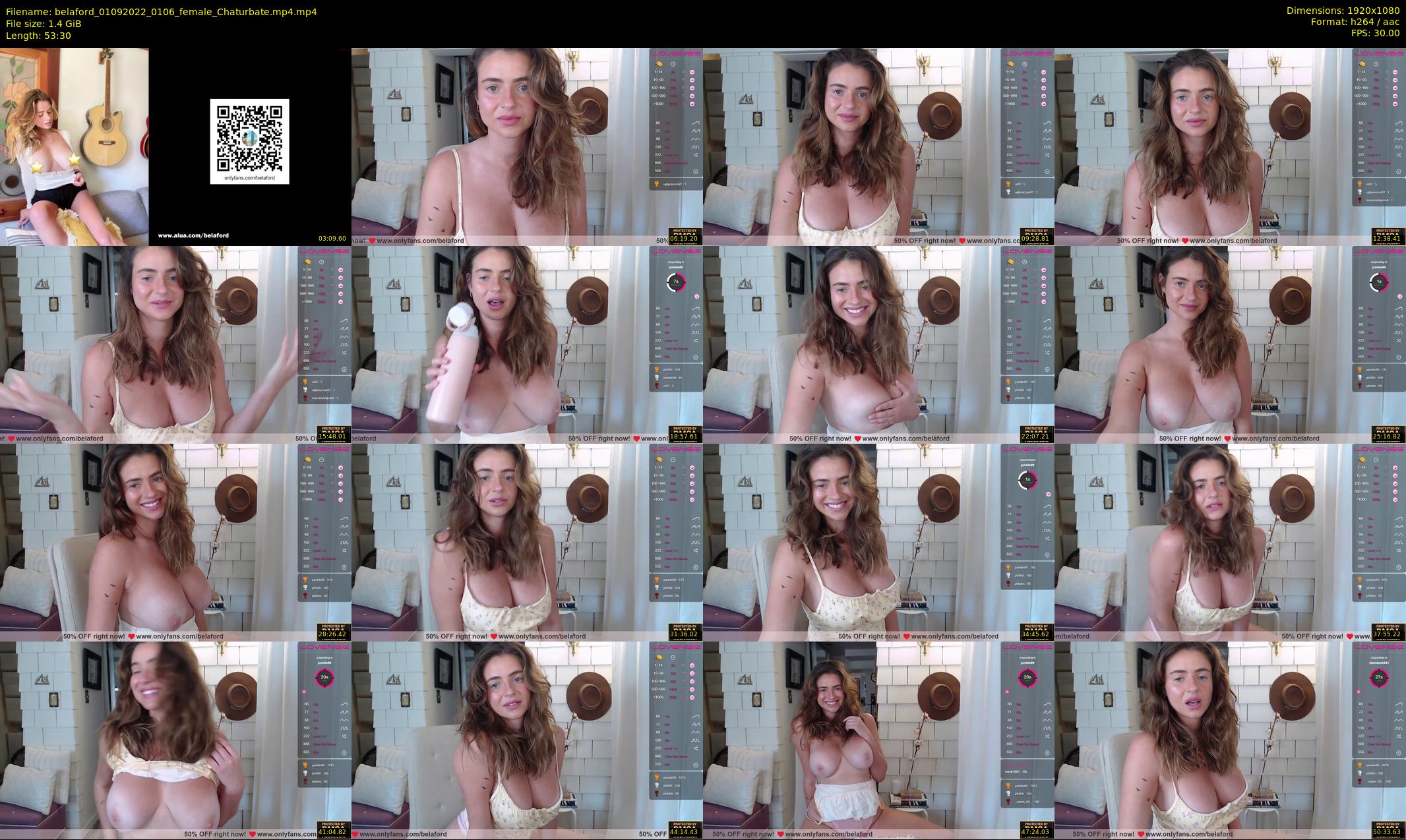 belaford — 54 minute Chaturbate female cam show recording, 1080p, Sep 1, 2022