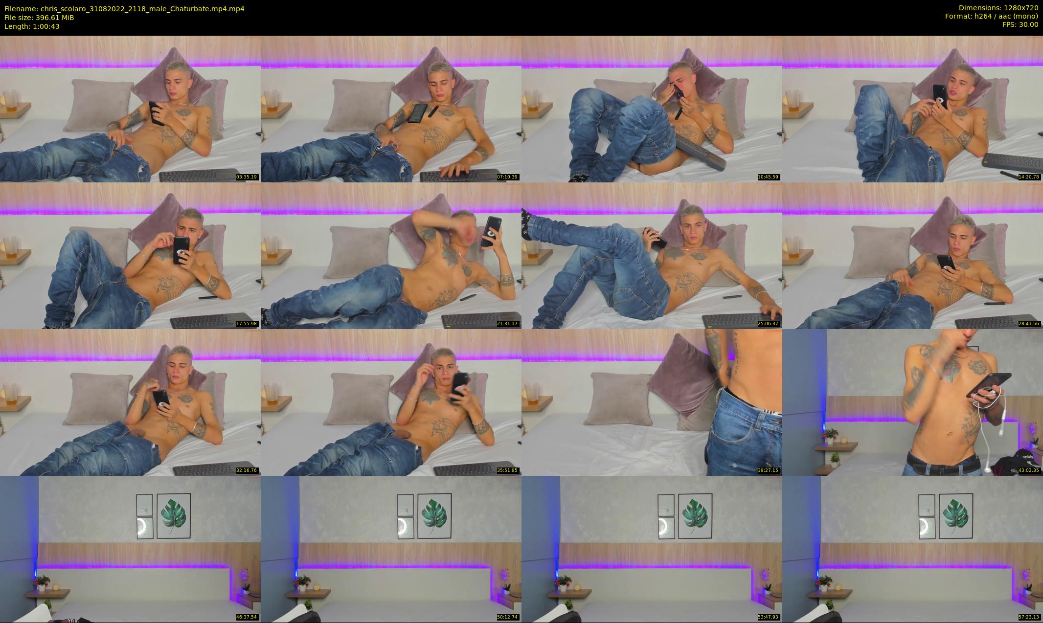chris_scolaro — 61 minute Chaturbate male cam show recording, 720p, Aug 31, 2022