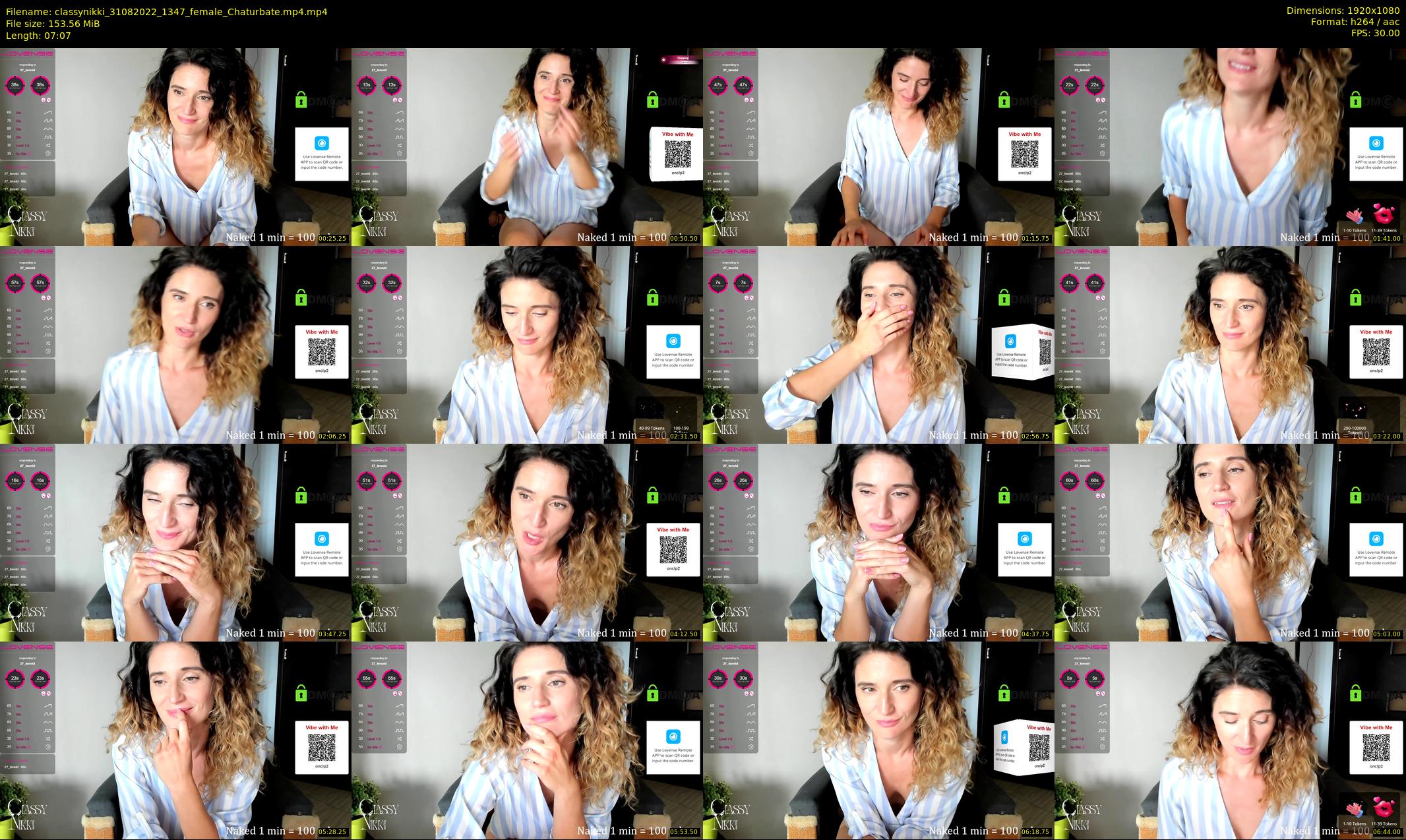classynikki — 8 minute Chaturbate female cam show recording, 1080p, Aug 31, 2022