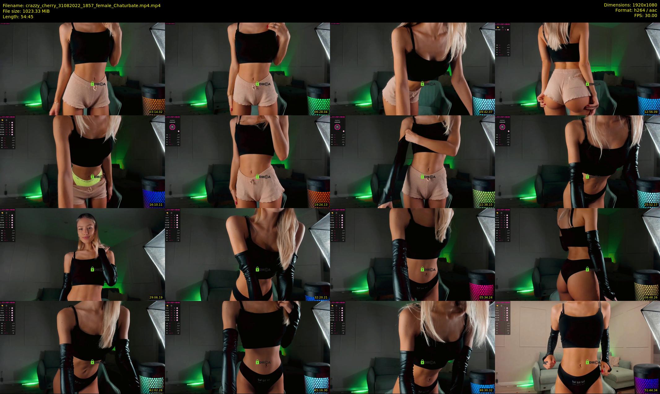 crazzy_cherry — 55 minute Chaturbate female cam show recording, 1080p, Aug 31, 2022