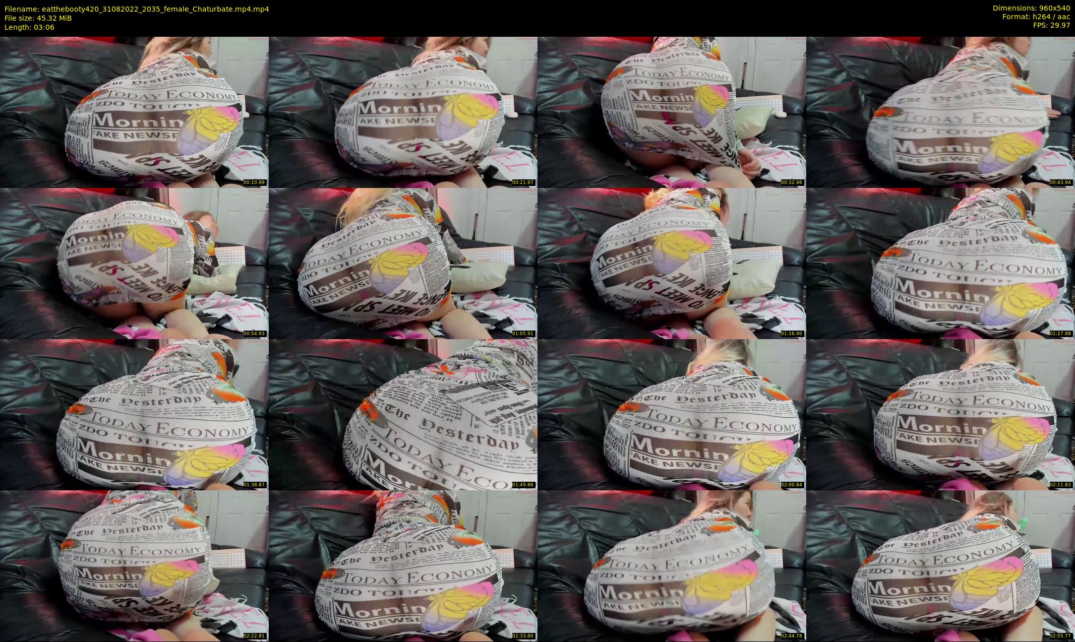 eatthebooty420 — 4 minute Chaturbate female cam show recording, 480p, Aug 31, 2022