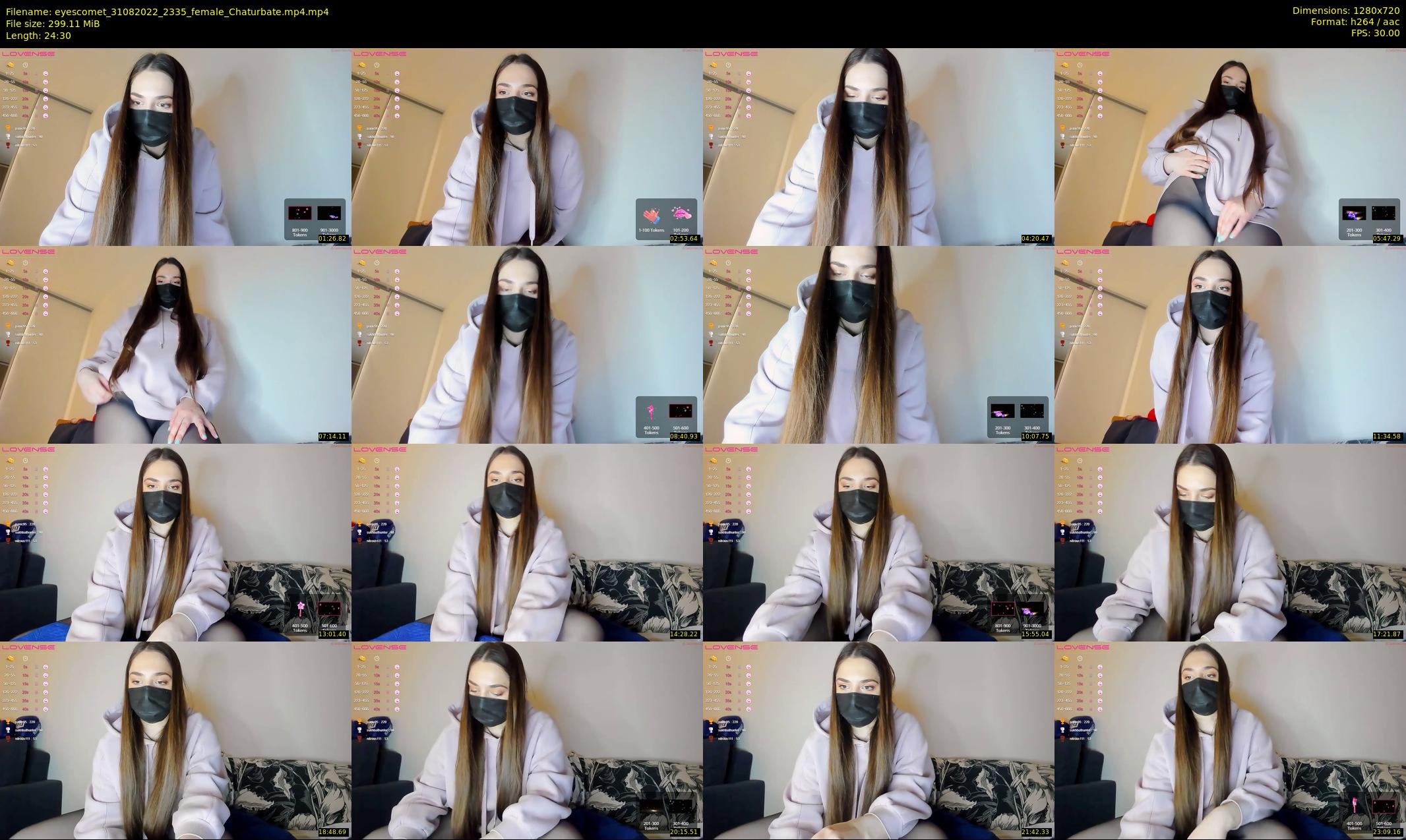 eyescomet — 25 minute Chaturbate female cam show recording, 720p, Aug 31, 2022